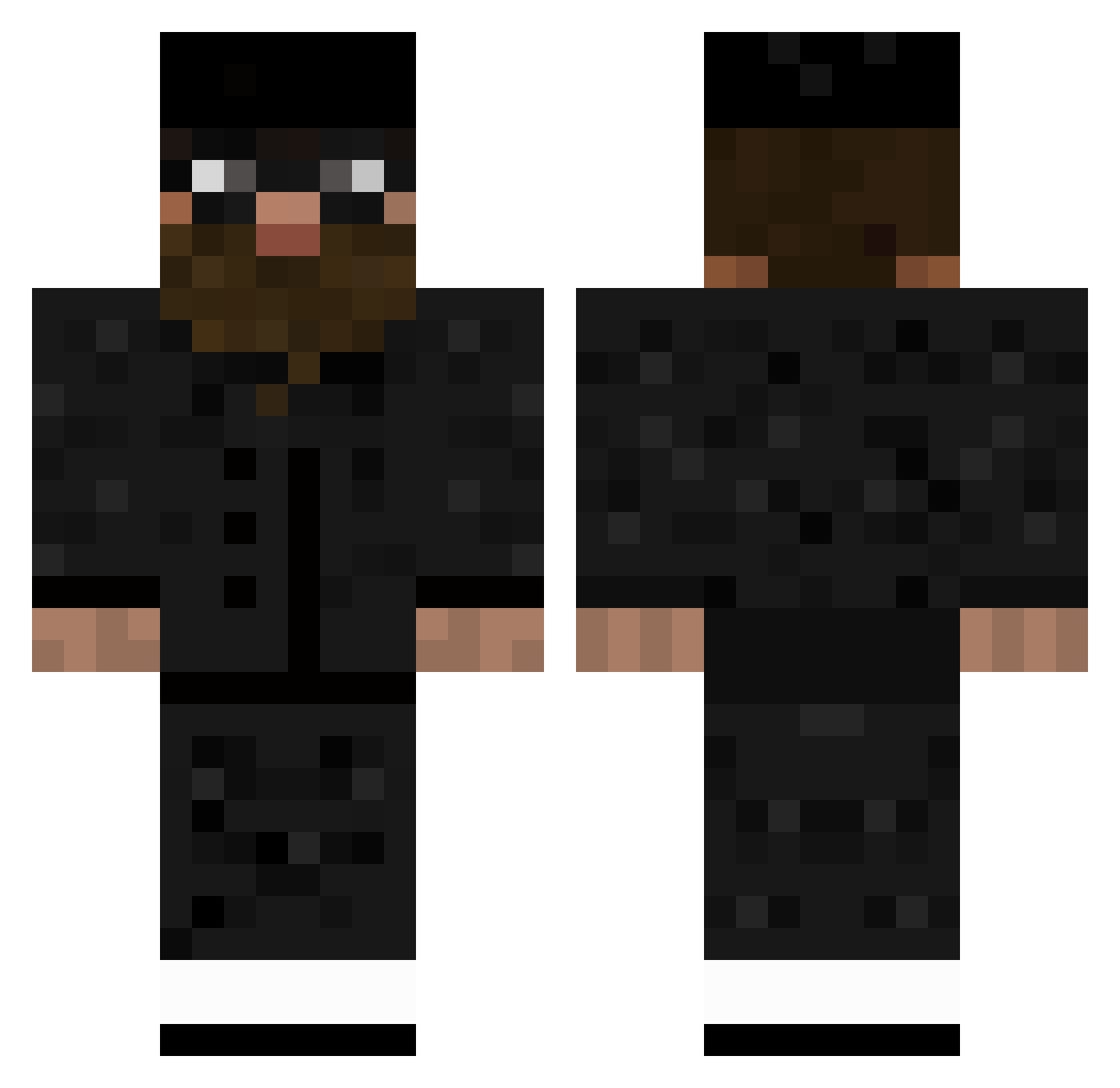 leniviyhuyambani Minecraft skin, front and back view