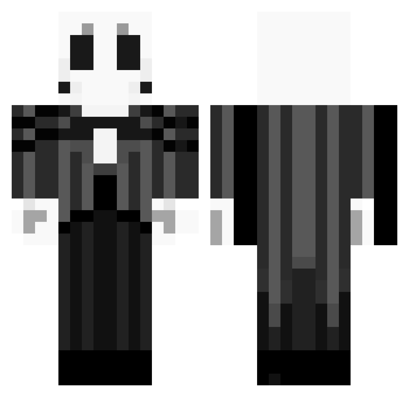 dricman Minecraft skin, front and back view