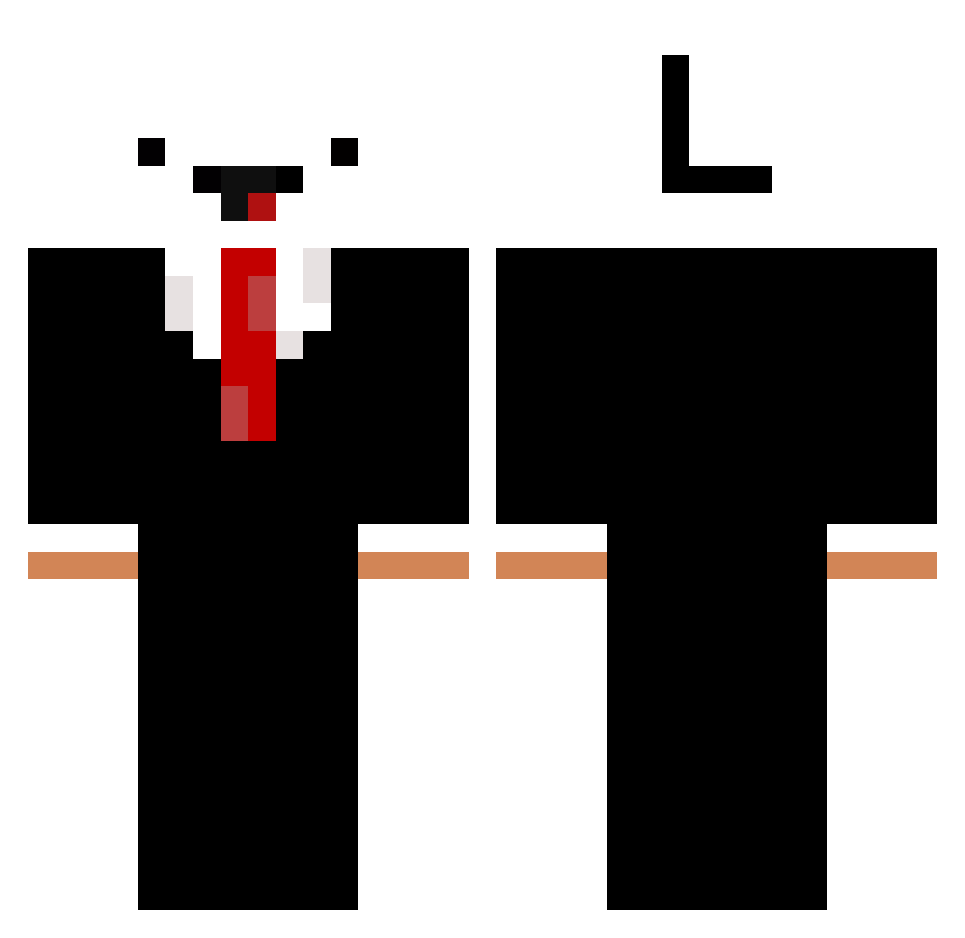 ErsteSahnehd Minecraft skin, front and back view