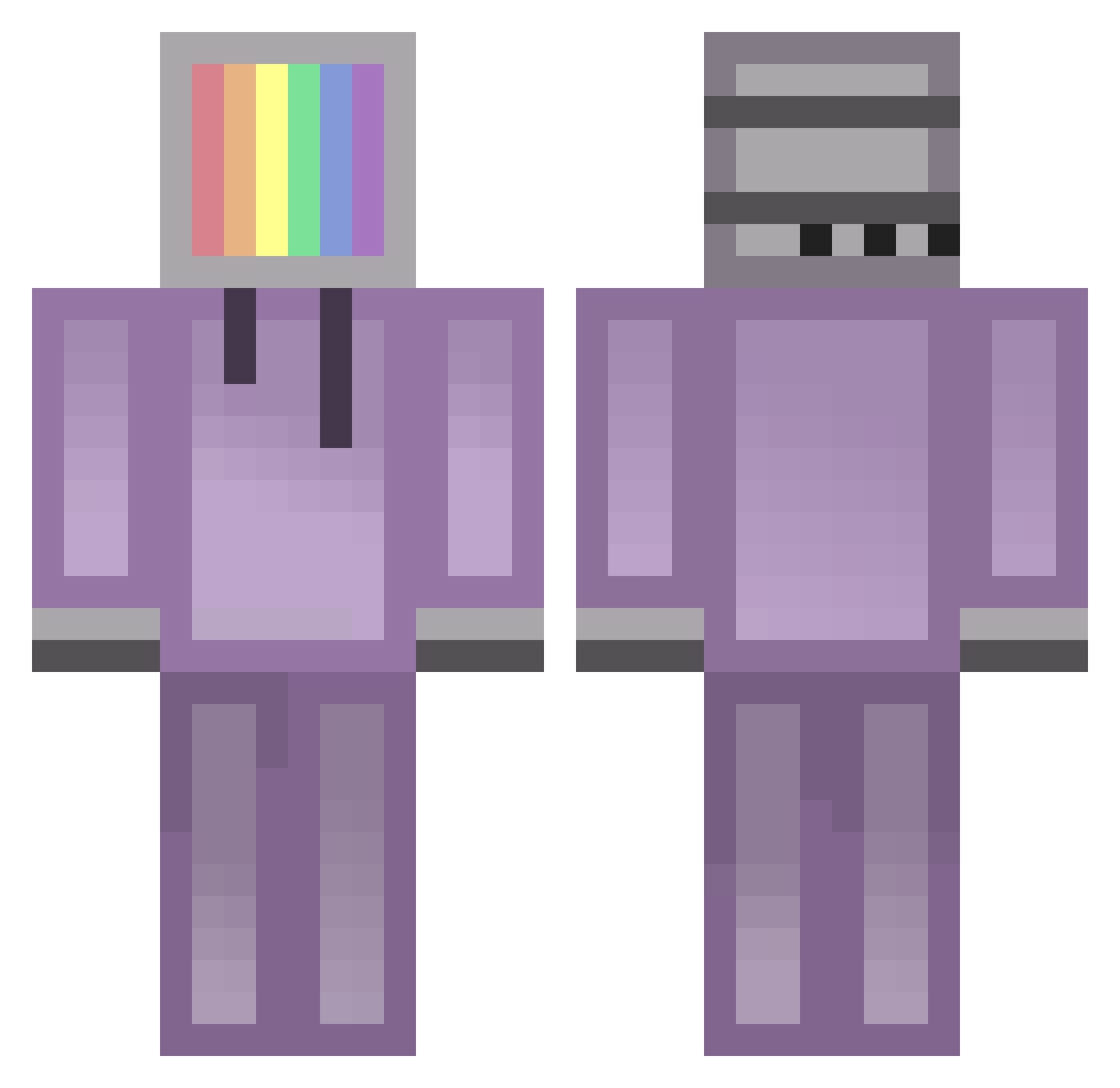 SosenTeam Minecraft skin, front and back view