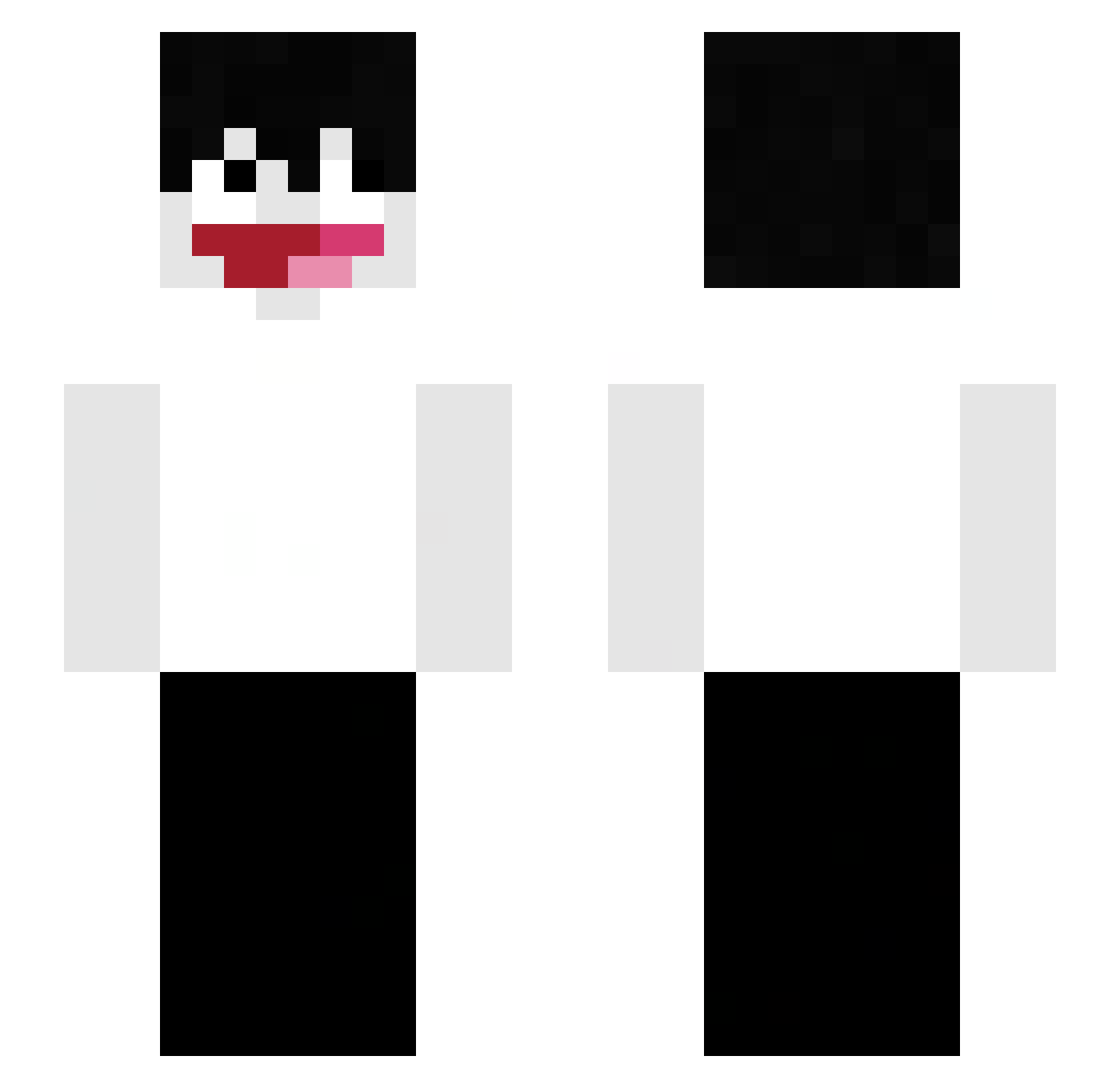 hmyzna Minecraft skin, front and back view