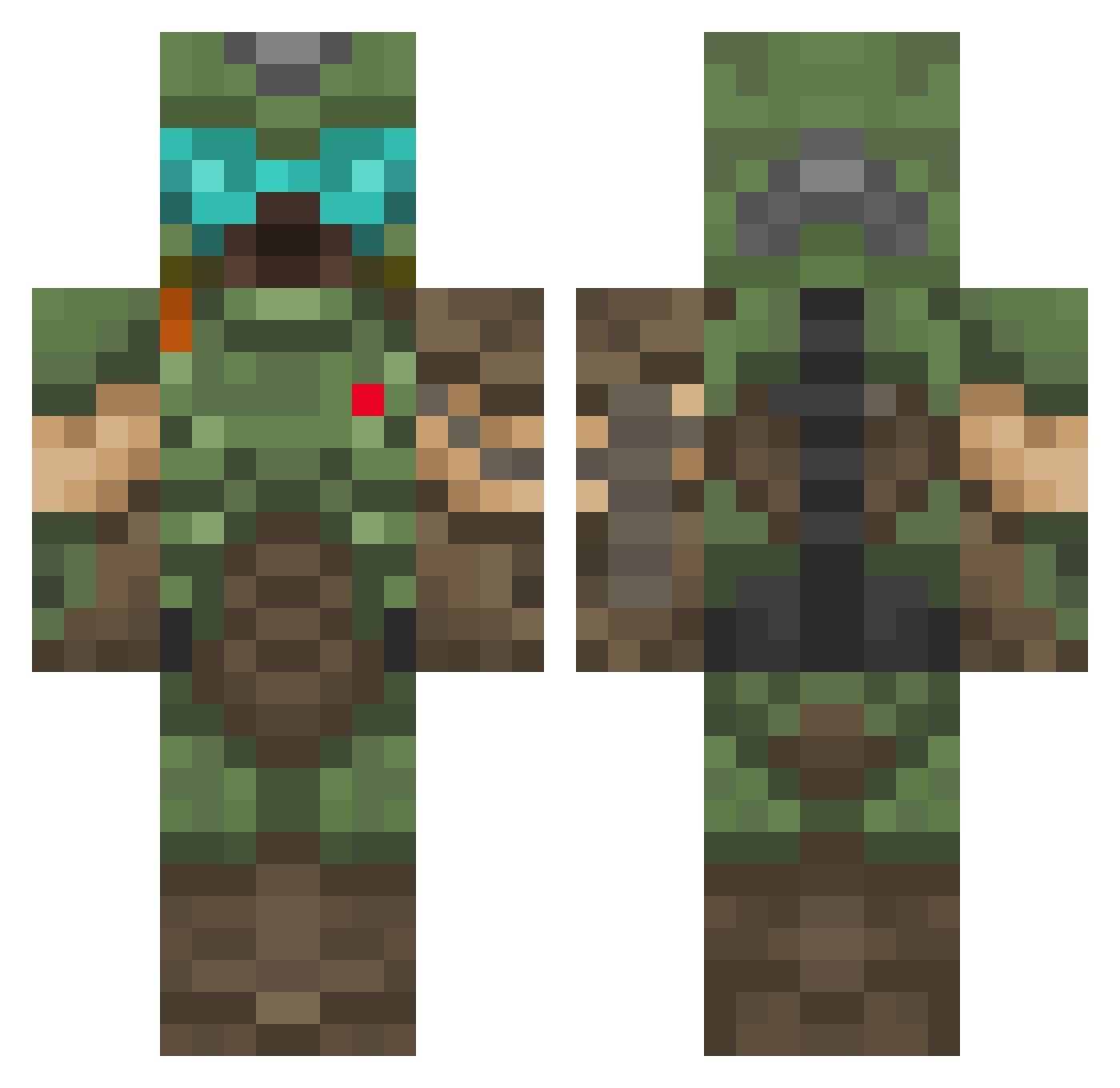 rgoodo Minecraft skin, front and back view