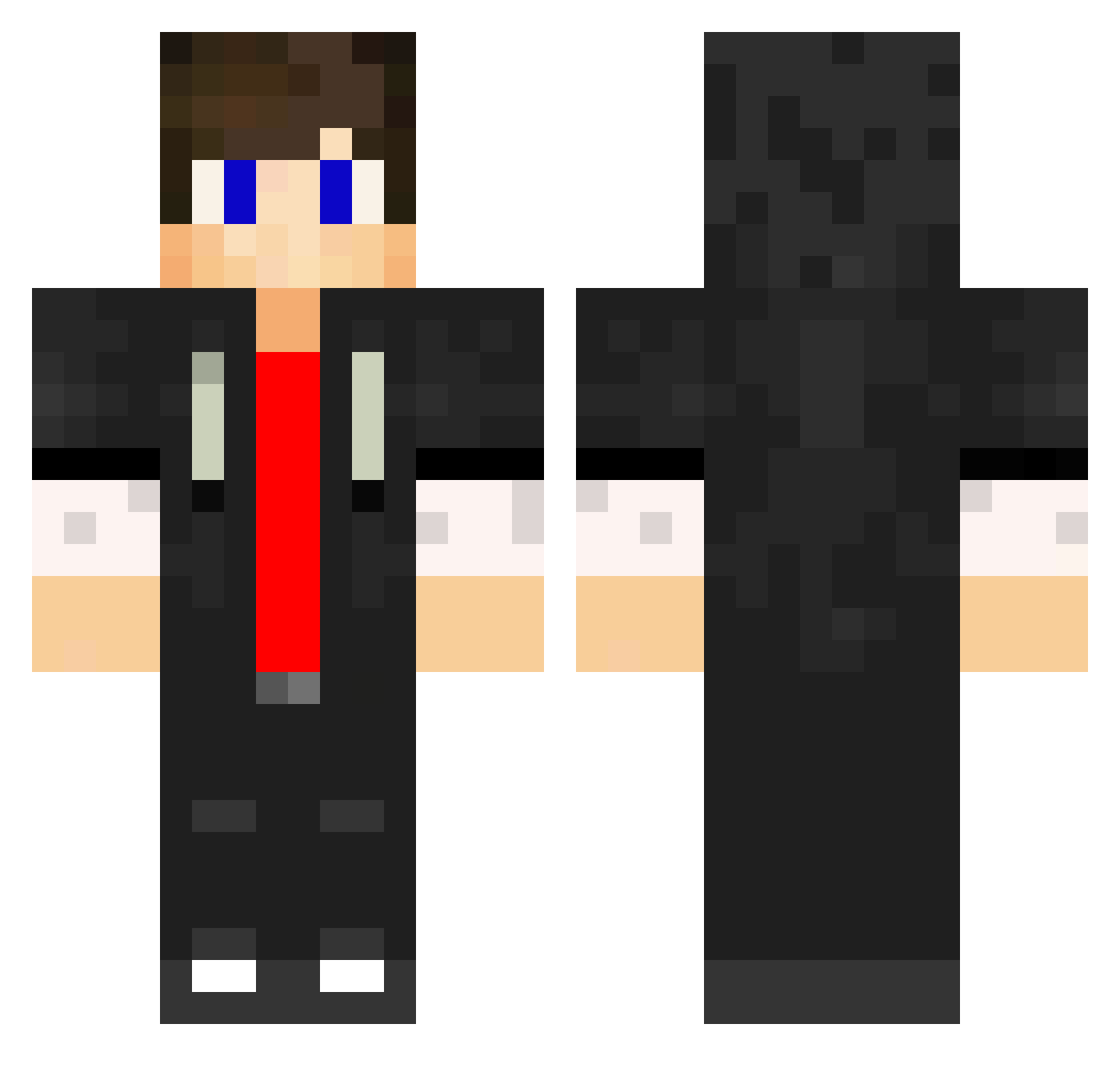 Soysauce8861 Minecraft skin, front and back view