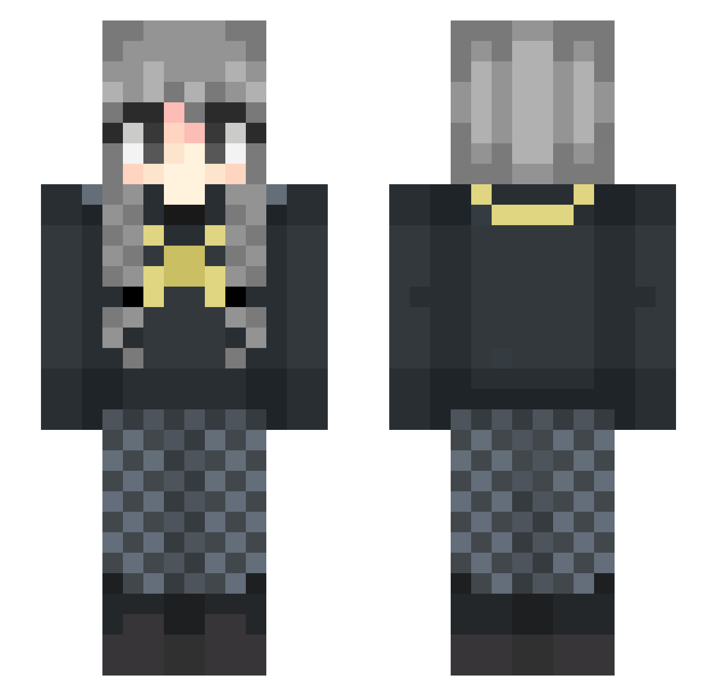 TyvleT Minecraft skin, front and back view