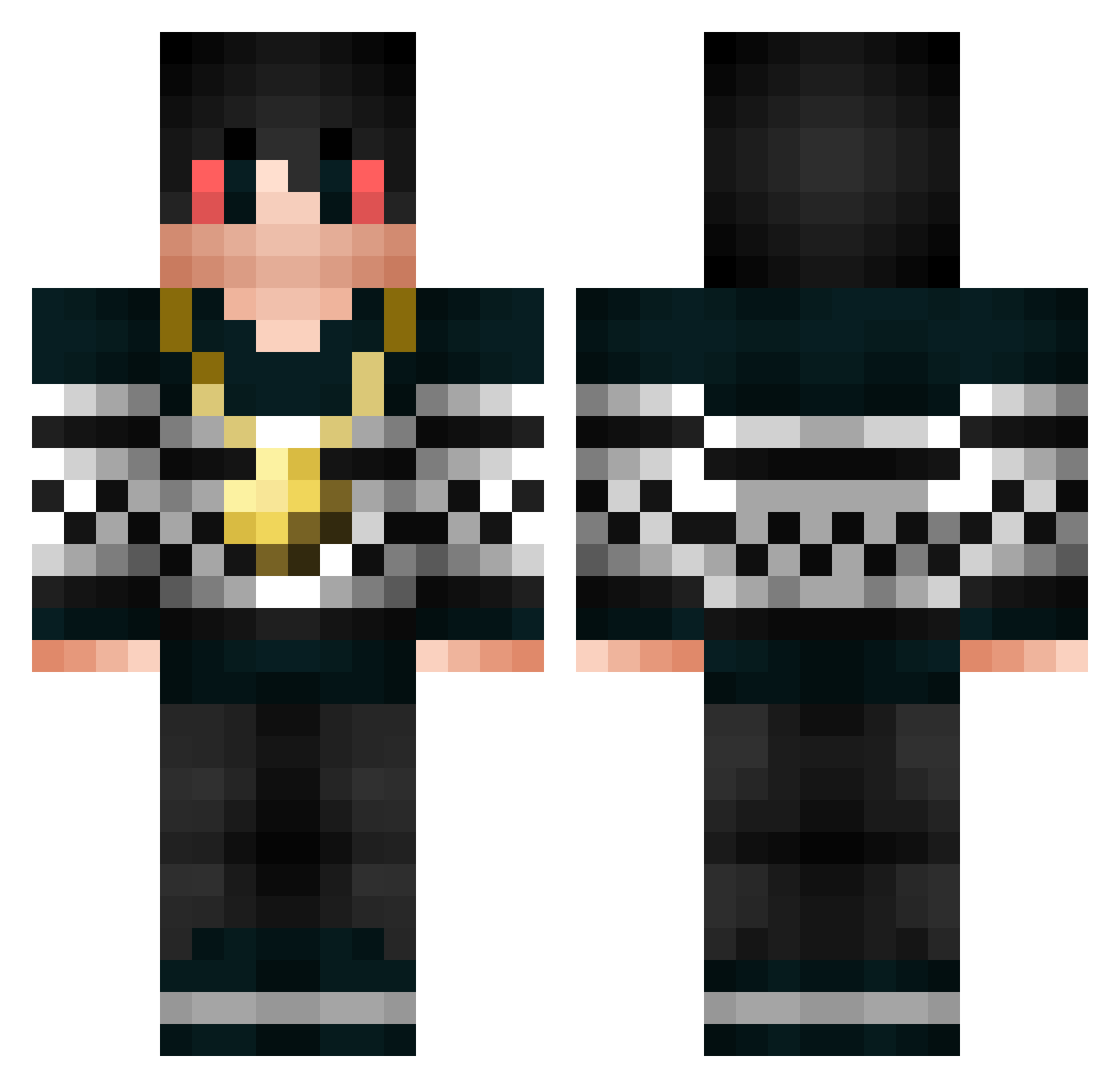 Xx_K4_xX Minecraft skin, front and back view