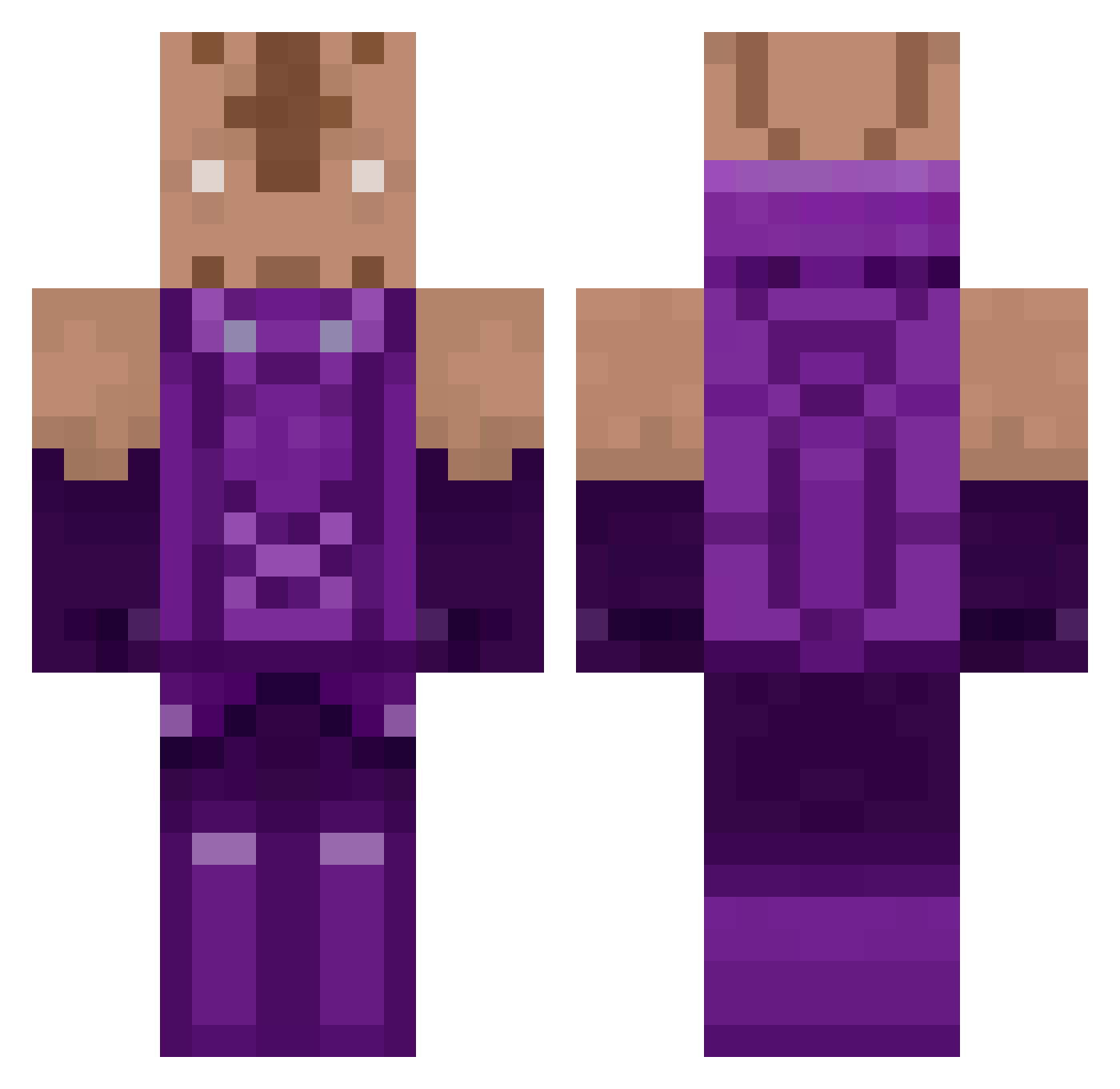 Borsch Minecraft skin, front and back view