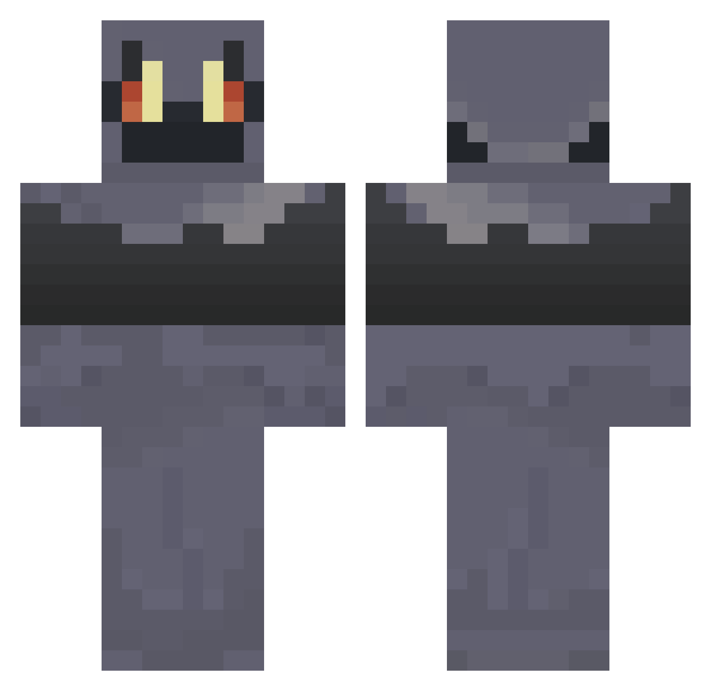 Relaxo2012 Minecraft skin, front and back view