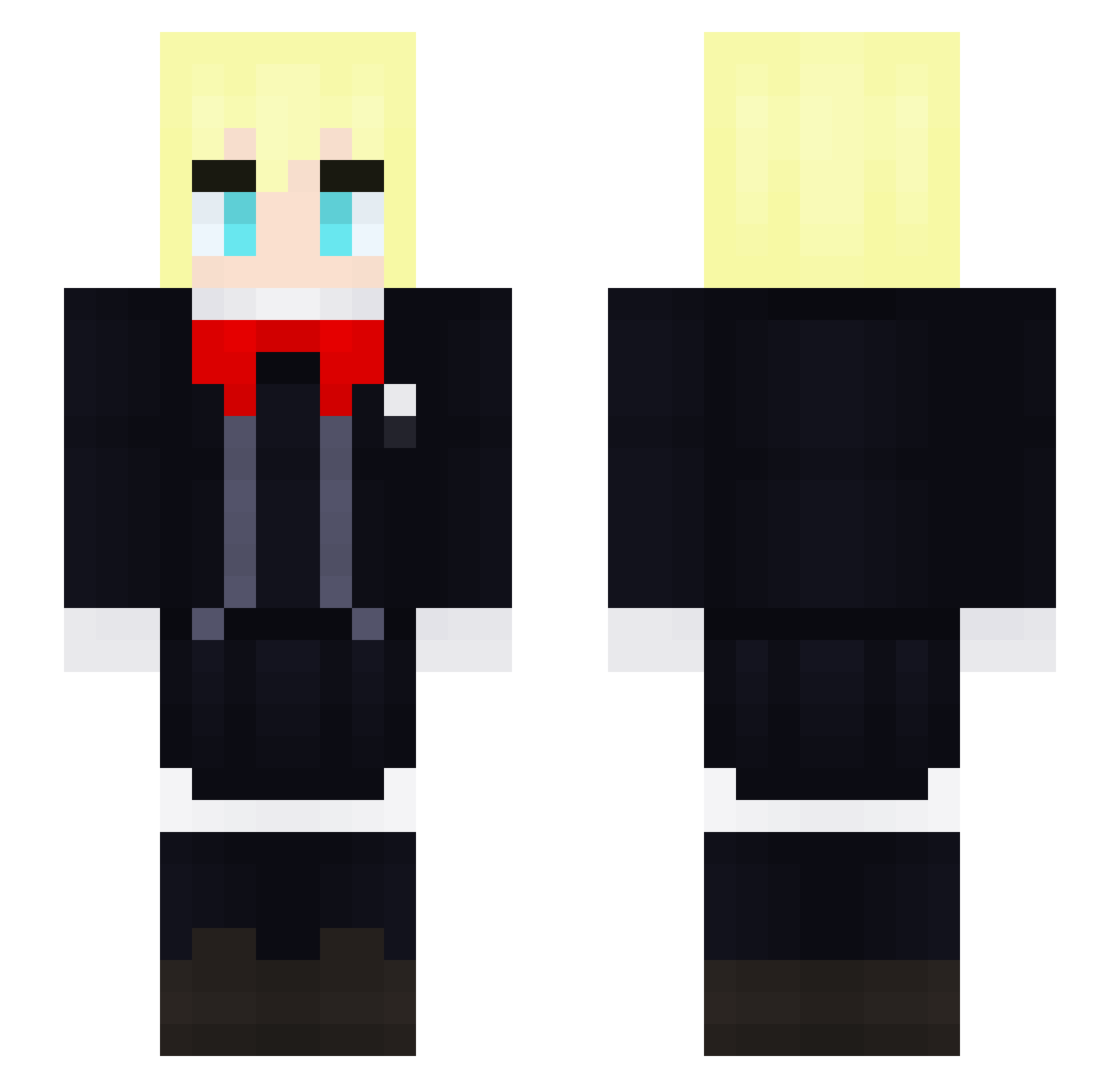 mjcool12 Minecraft skin, front and back view