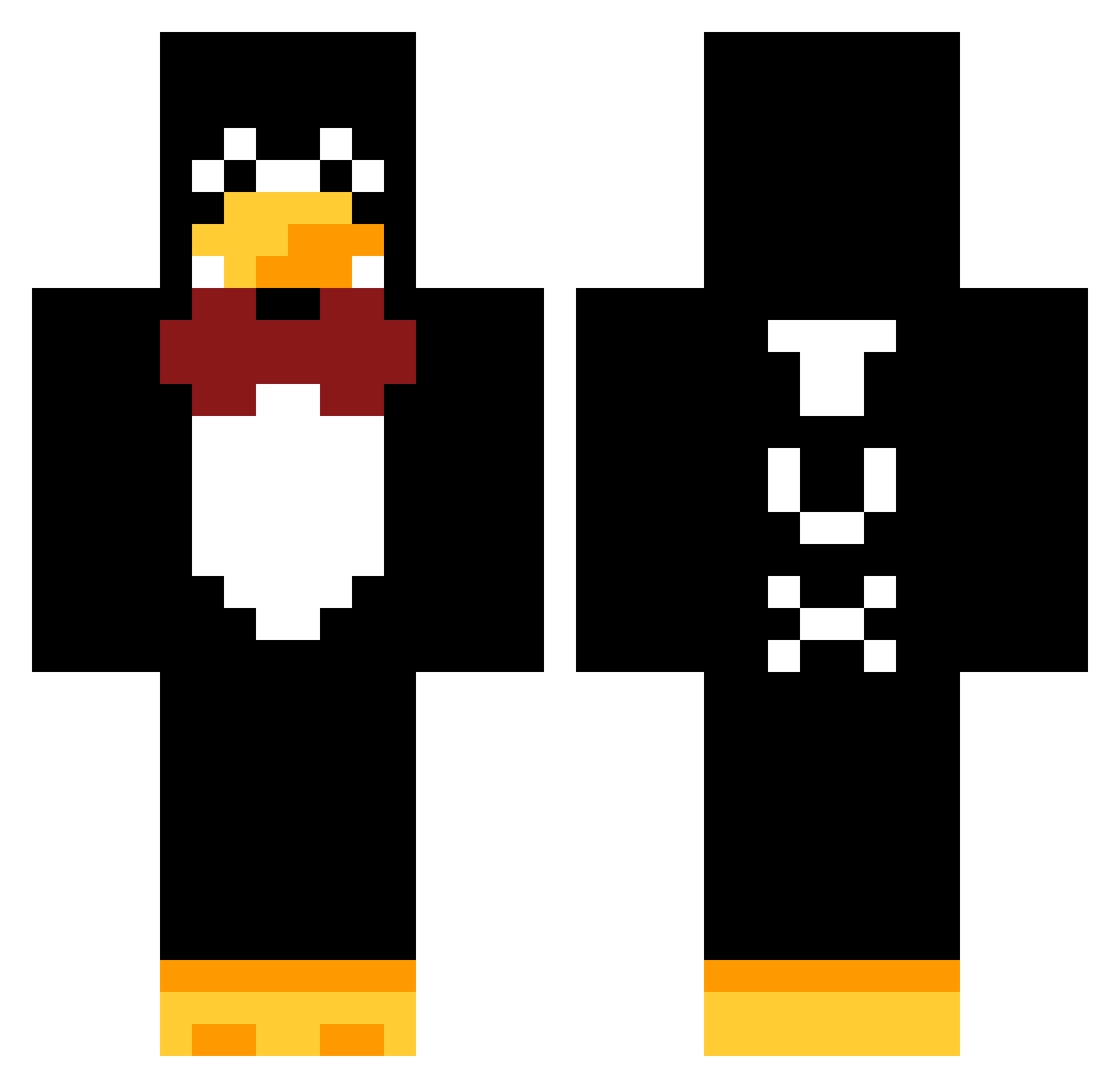 Fabioapp Minecraft skin, front and back view