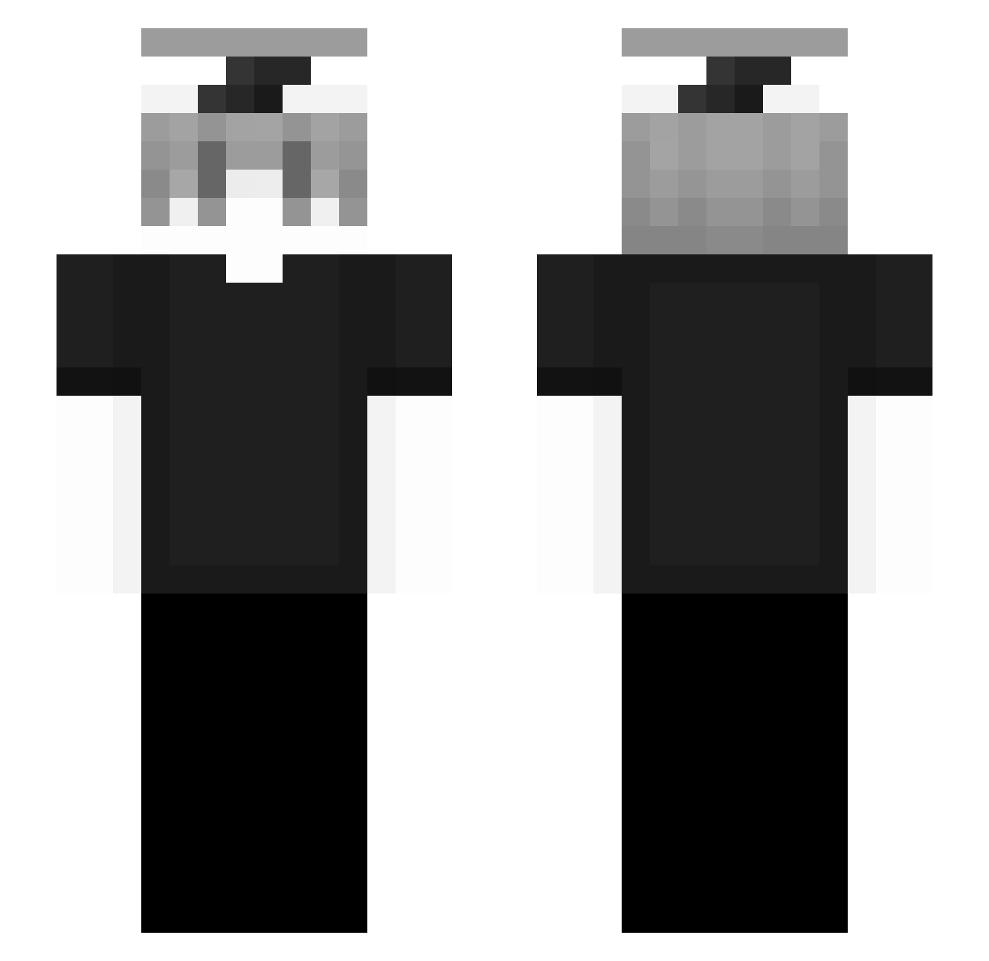 xqbp Minecraft skin, front and back view