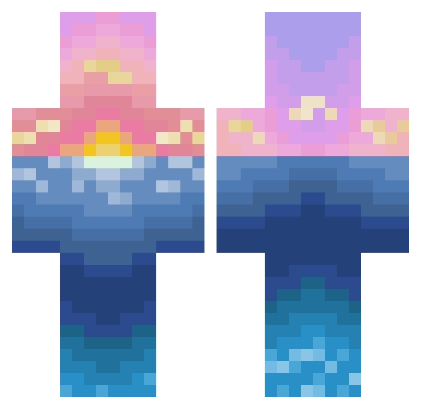 romanninja2012 Minecraft skin, front and back view