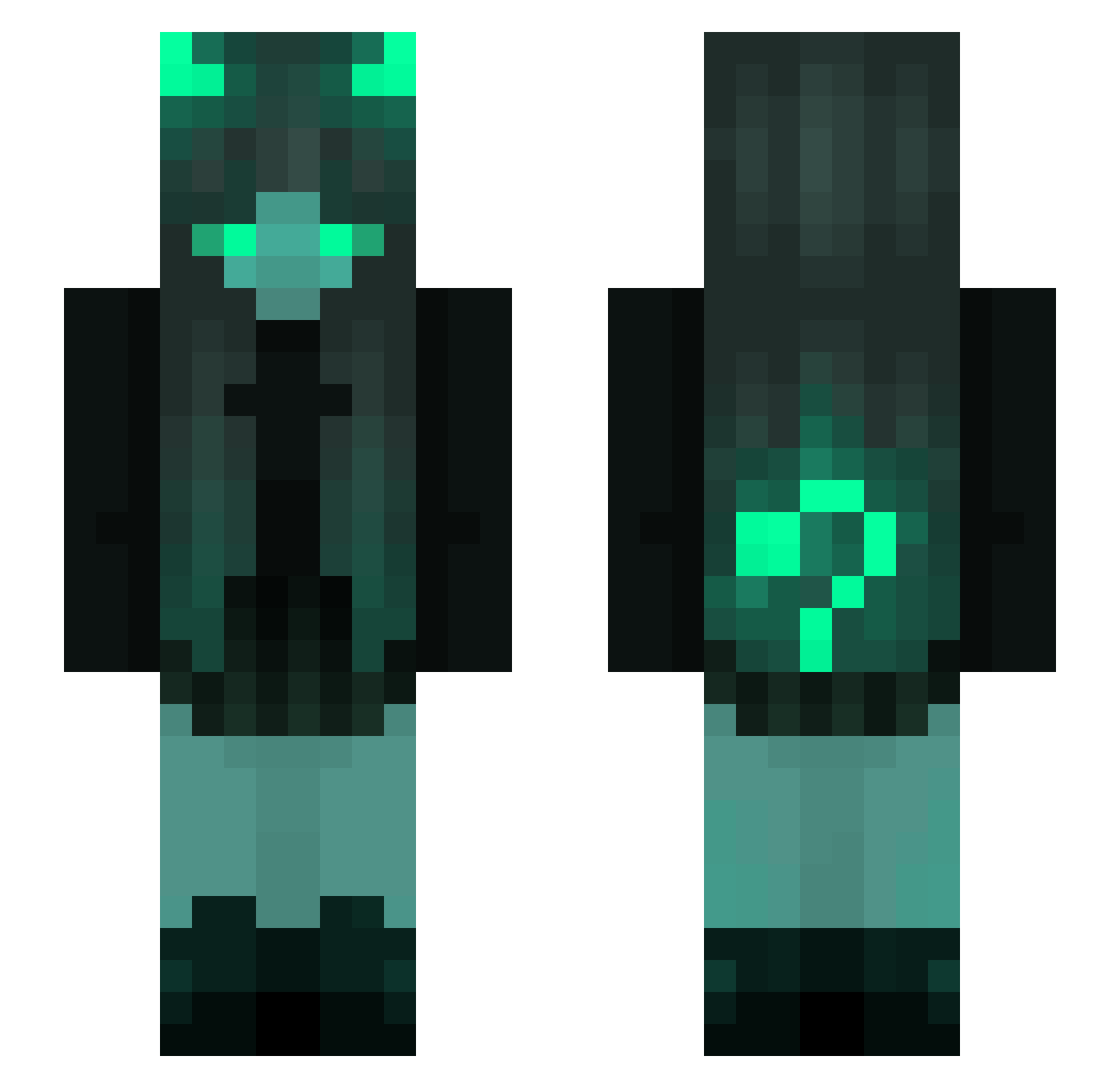 HE_BE3UH4IK Minecraft skin, front and back view