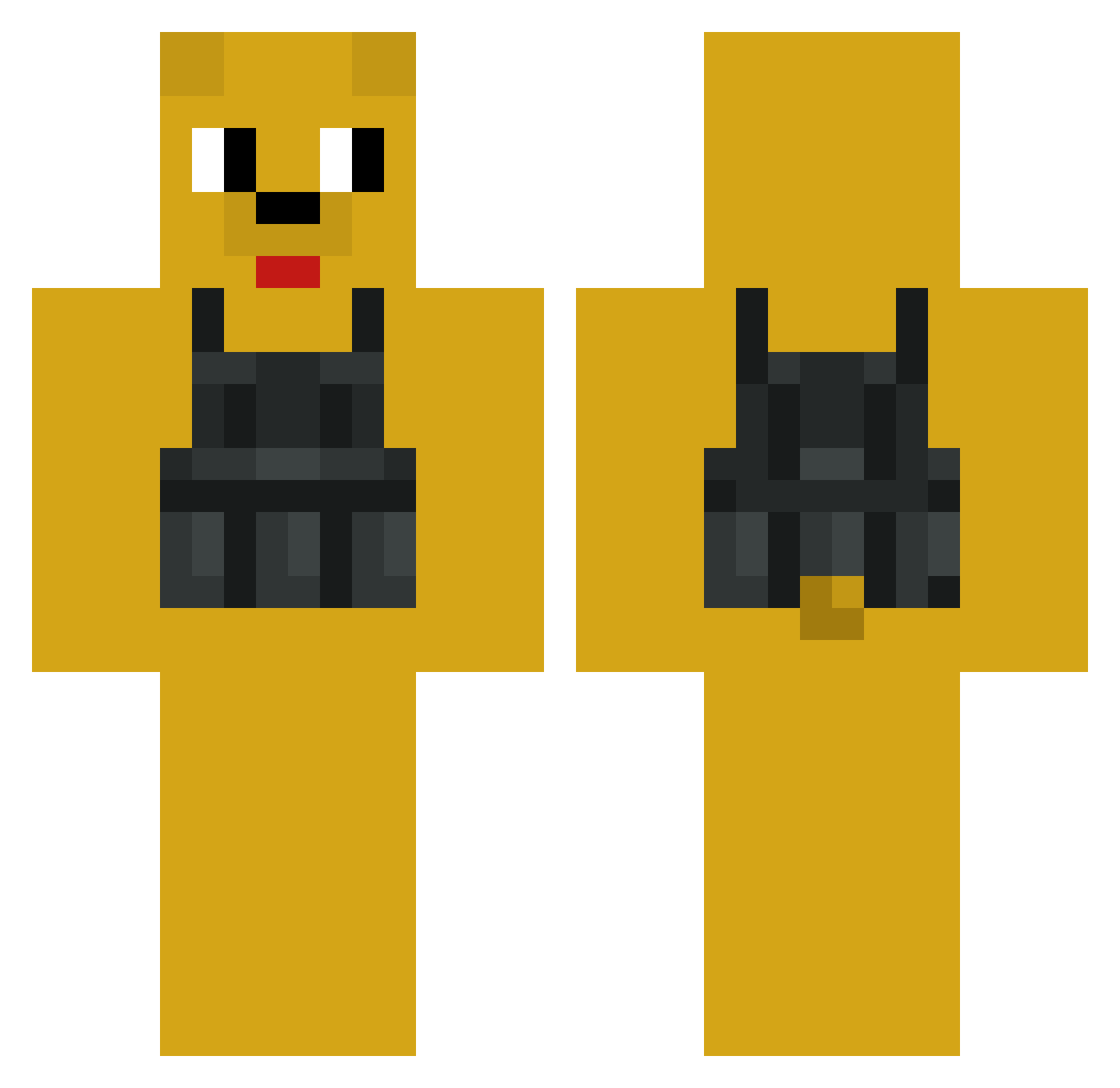 SuperHero961 Minecraft skin, front and back view