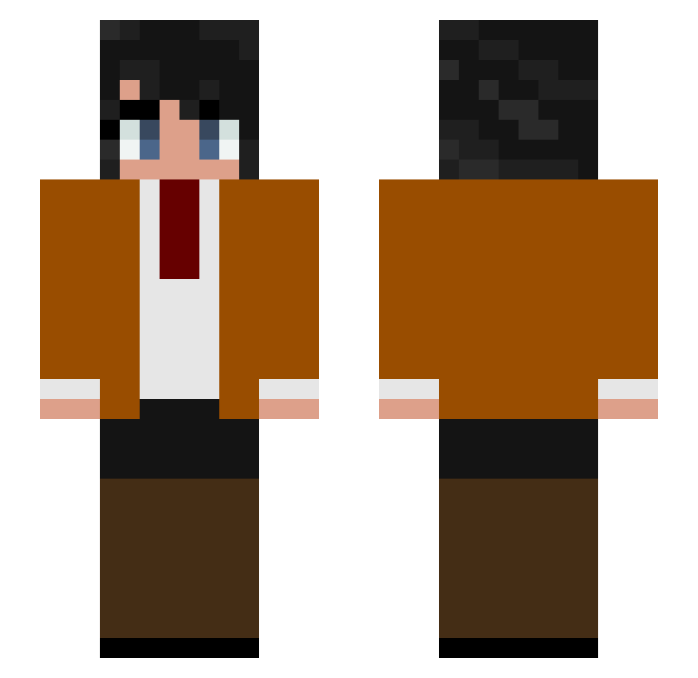Sharkgamer9999 Minecraft skin, front and back view