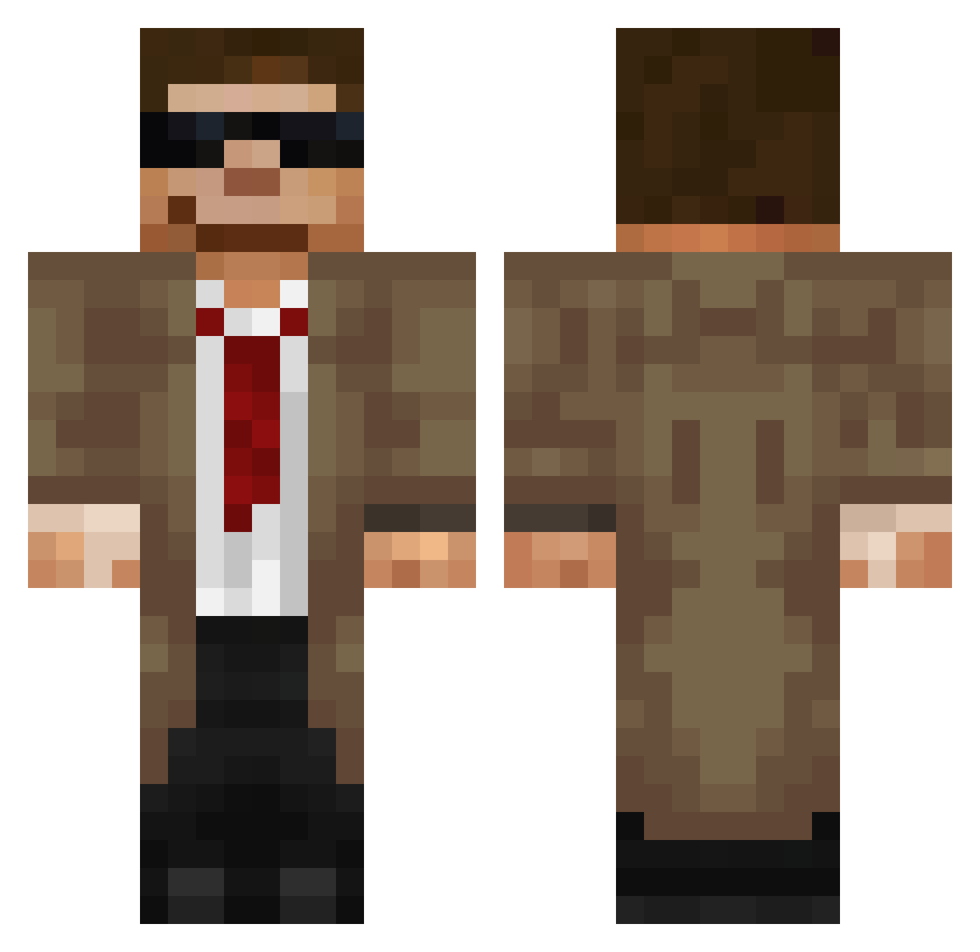 NASArocks09 Minecraft skin, front and back view