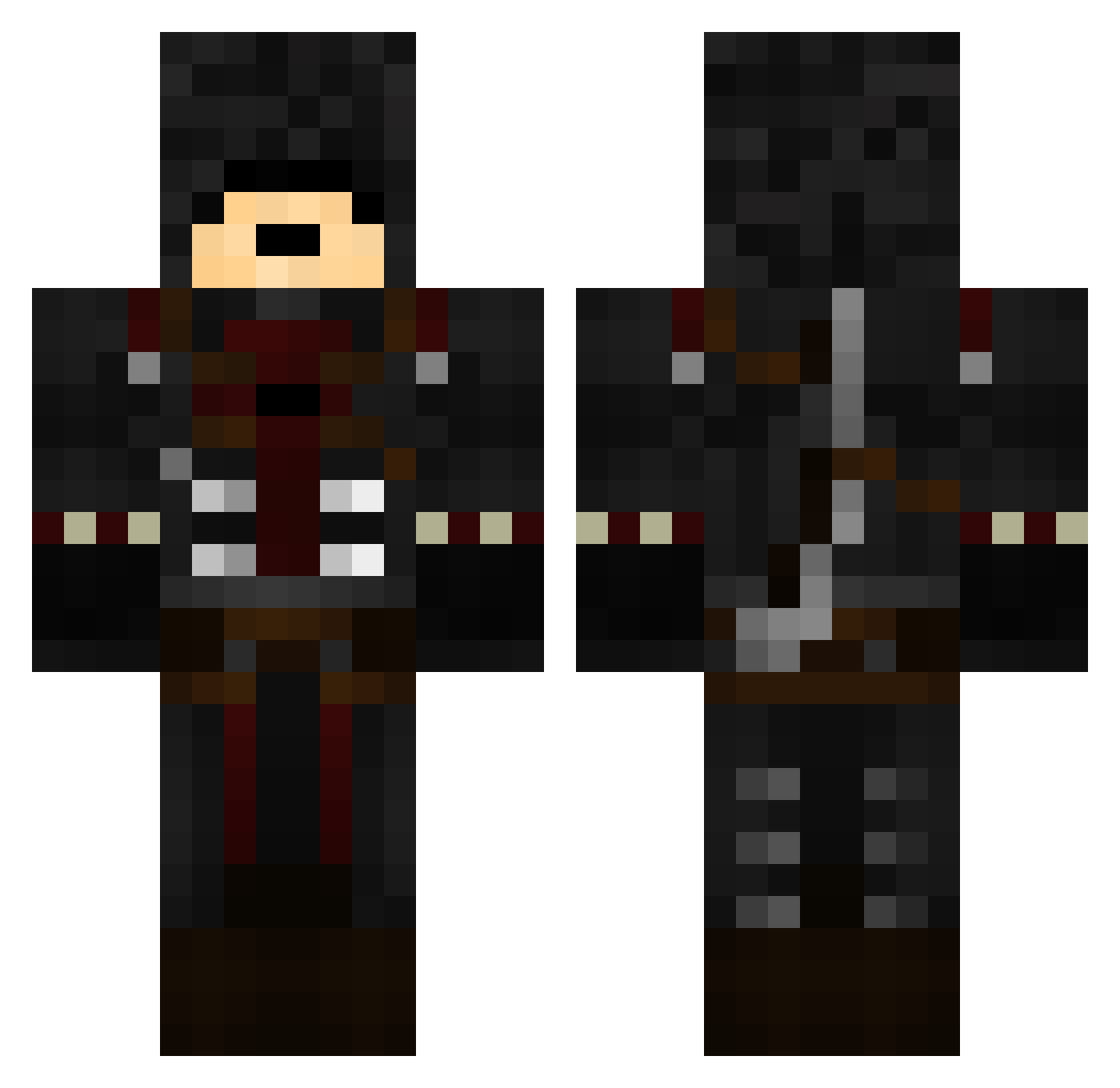 D3f4ltUser Minecraft skin, front and back view