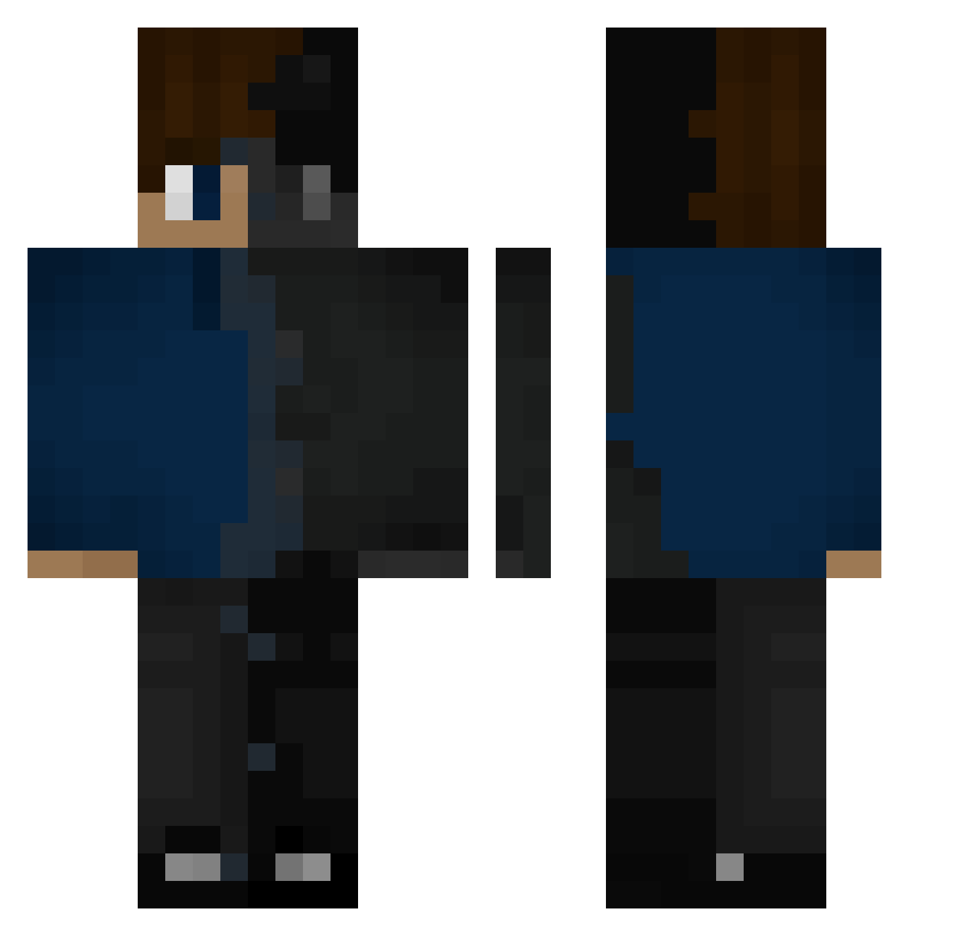 casparconsta Minecraft skin, front and back view