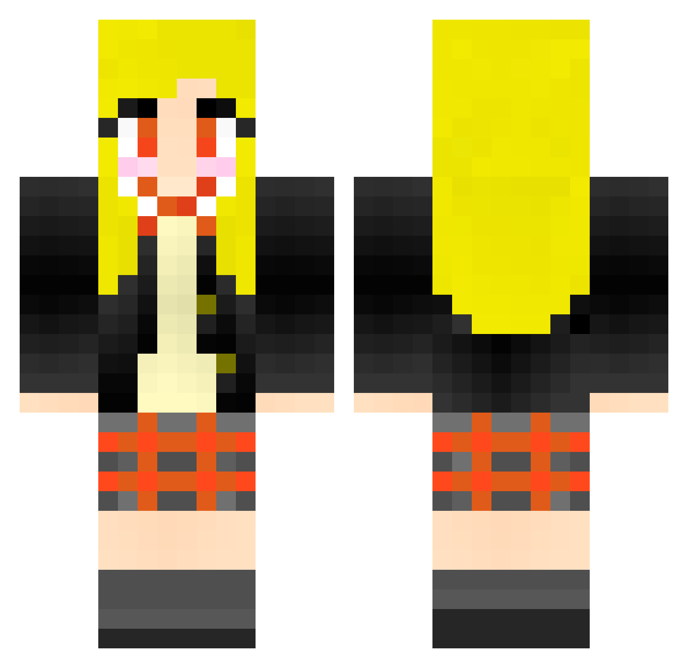 Toxic_Gura Minecraft skin, front and back view