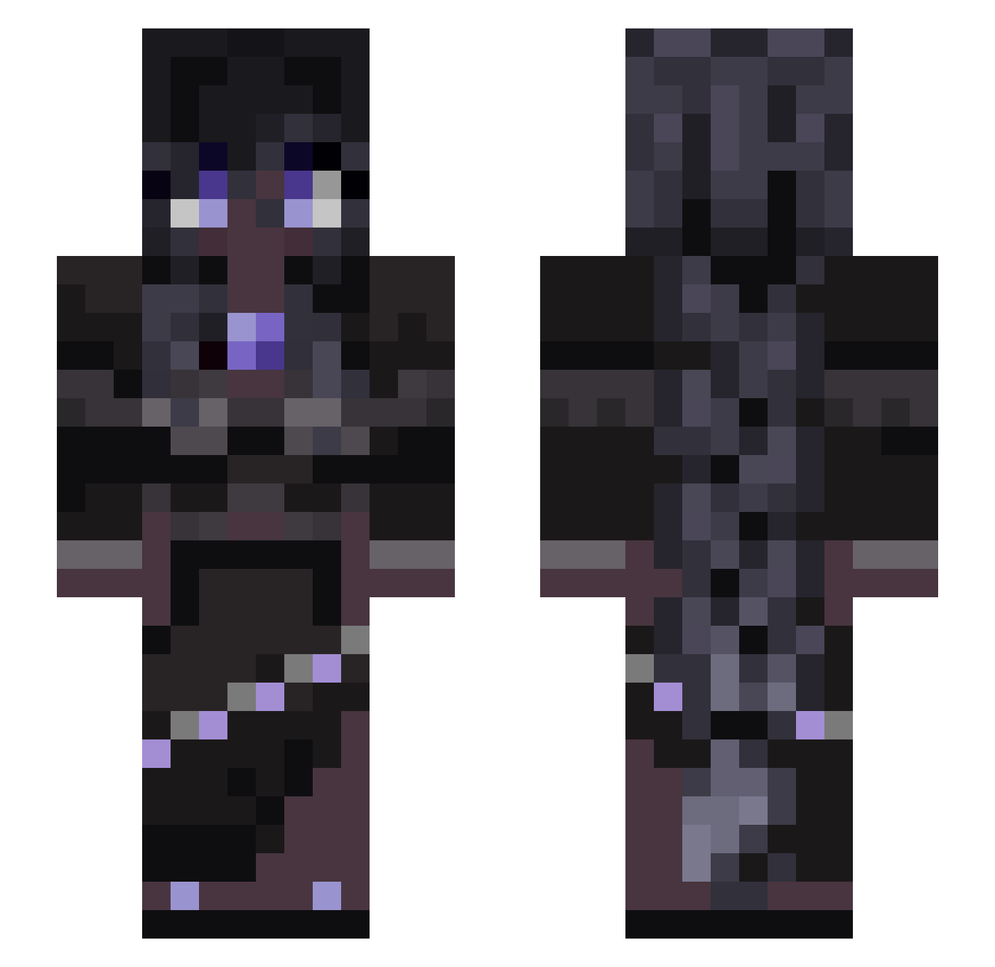 kozpen Minecraft skin, front and back view