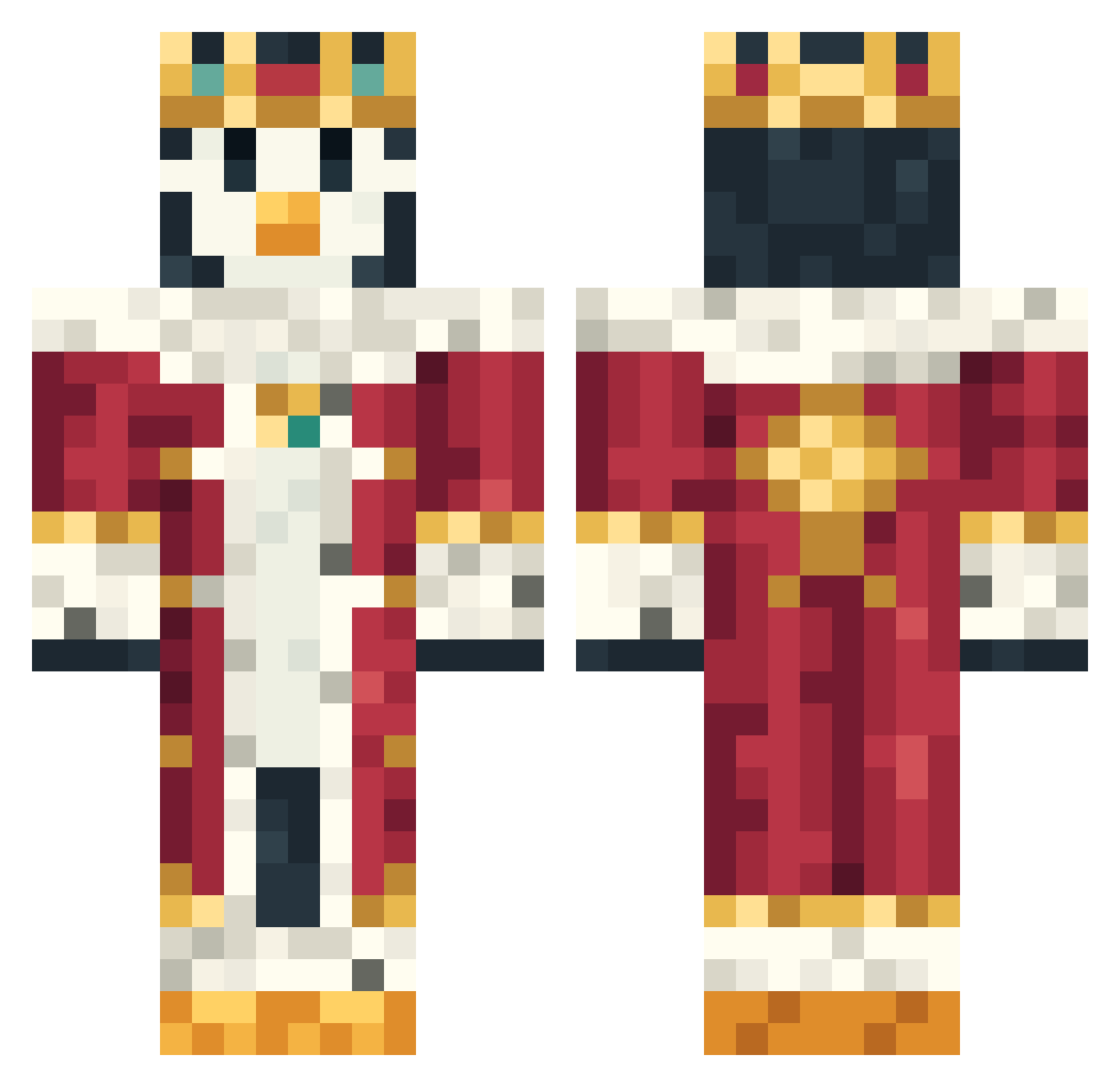 FynnSimon Minecraft skin, front and back view