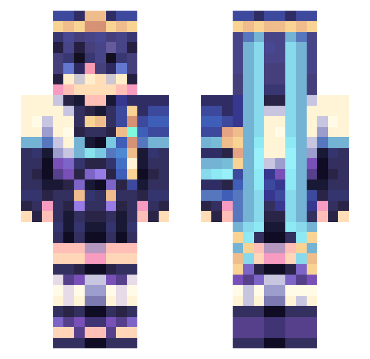 SenhorPortugas Minecraft skin, front and back view