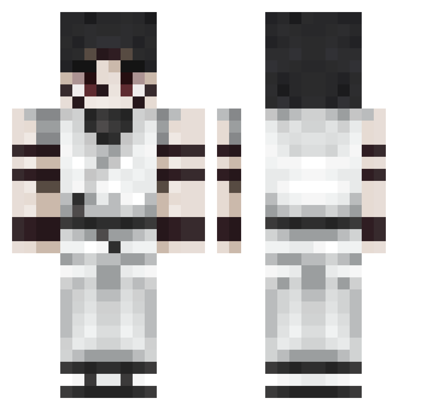 goldenlion68 Minecraft skin, front and back view