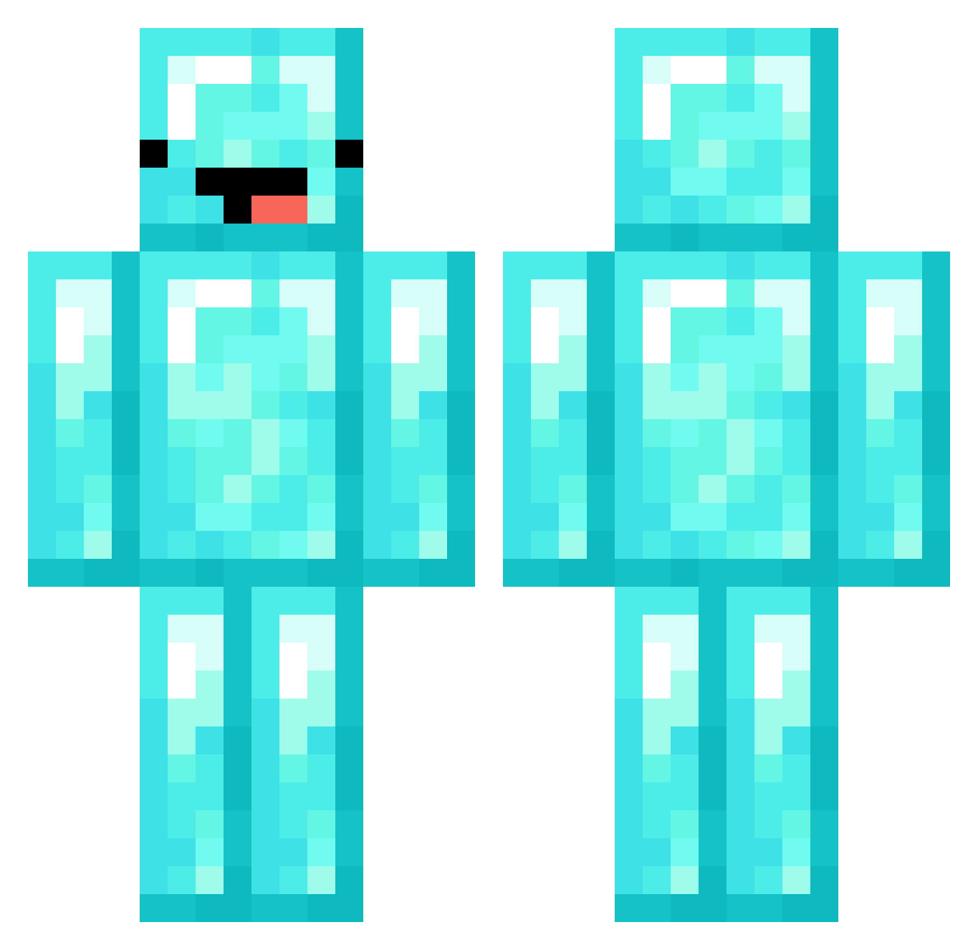 _B_man_ Minecraft skin, front and back view