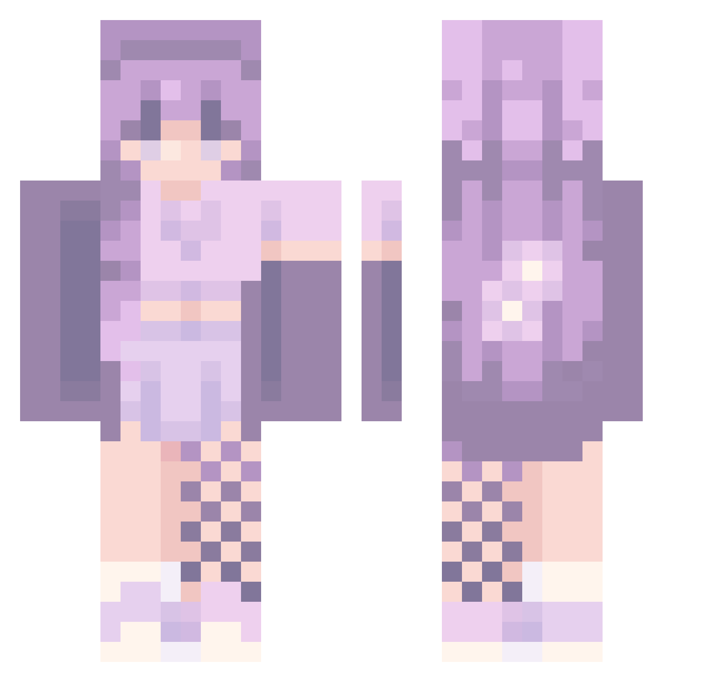 CaydenBandit Minecraft skin, front and back view