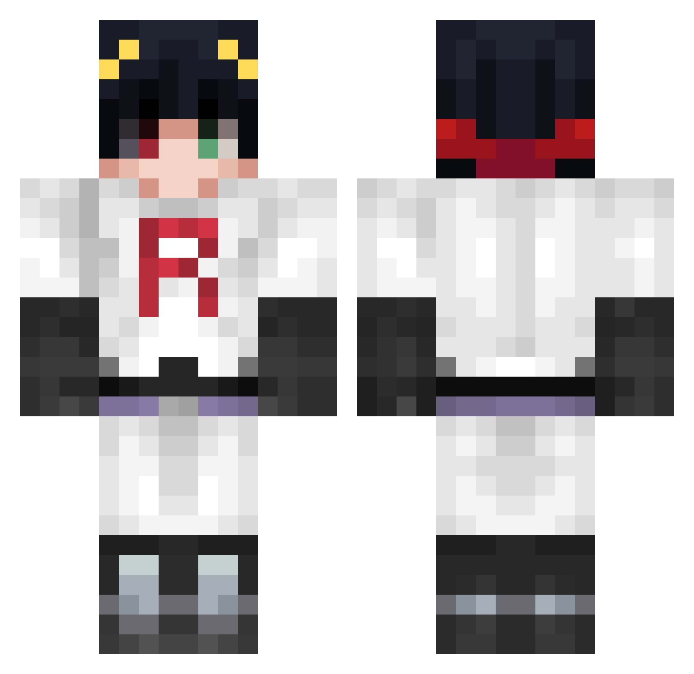 Victoretum Minecraft skin, front and back view