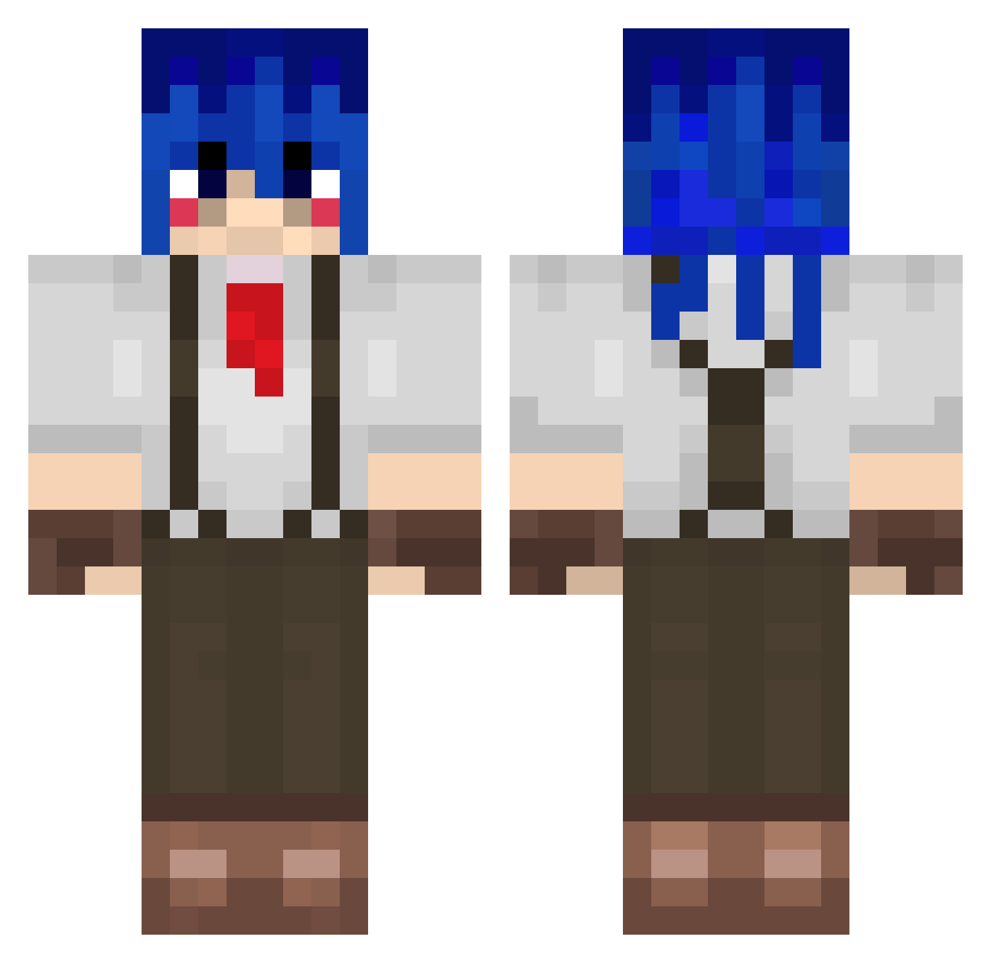 OMGCarne Minecraft skin, front and back view