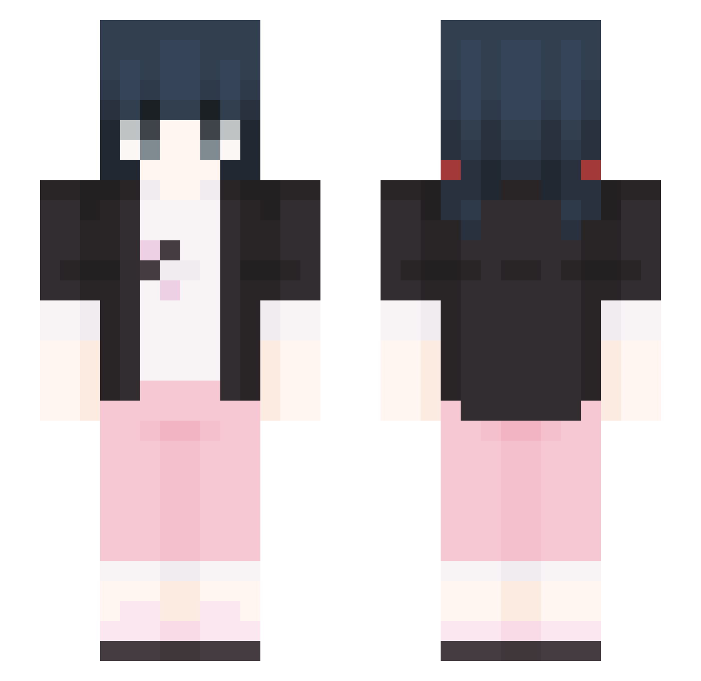 iSvLast Minecraft skin, front and back view