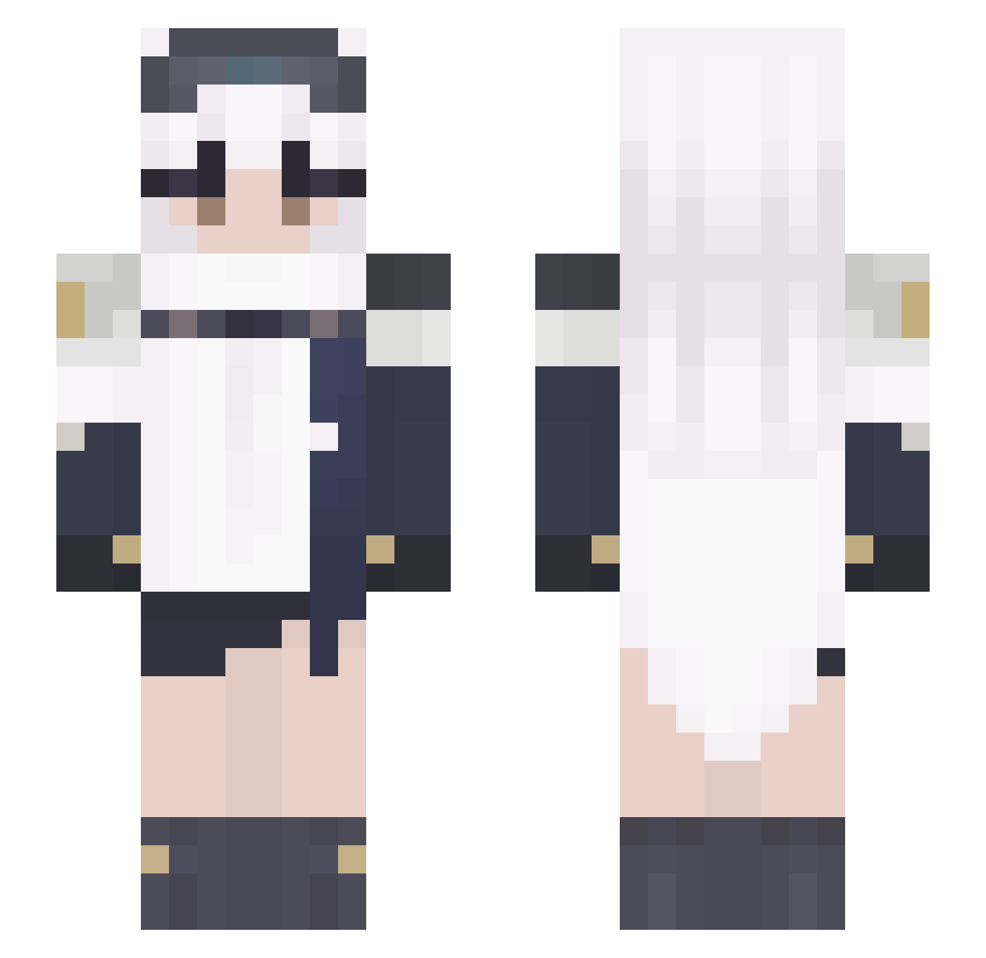 wasemani Minecraft skin, front and back view