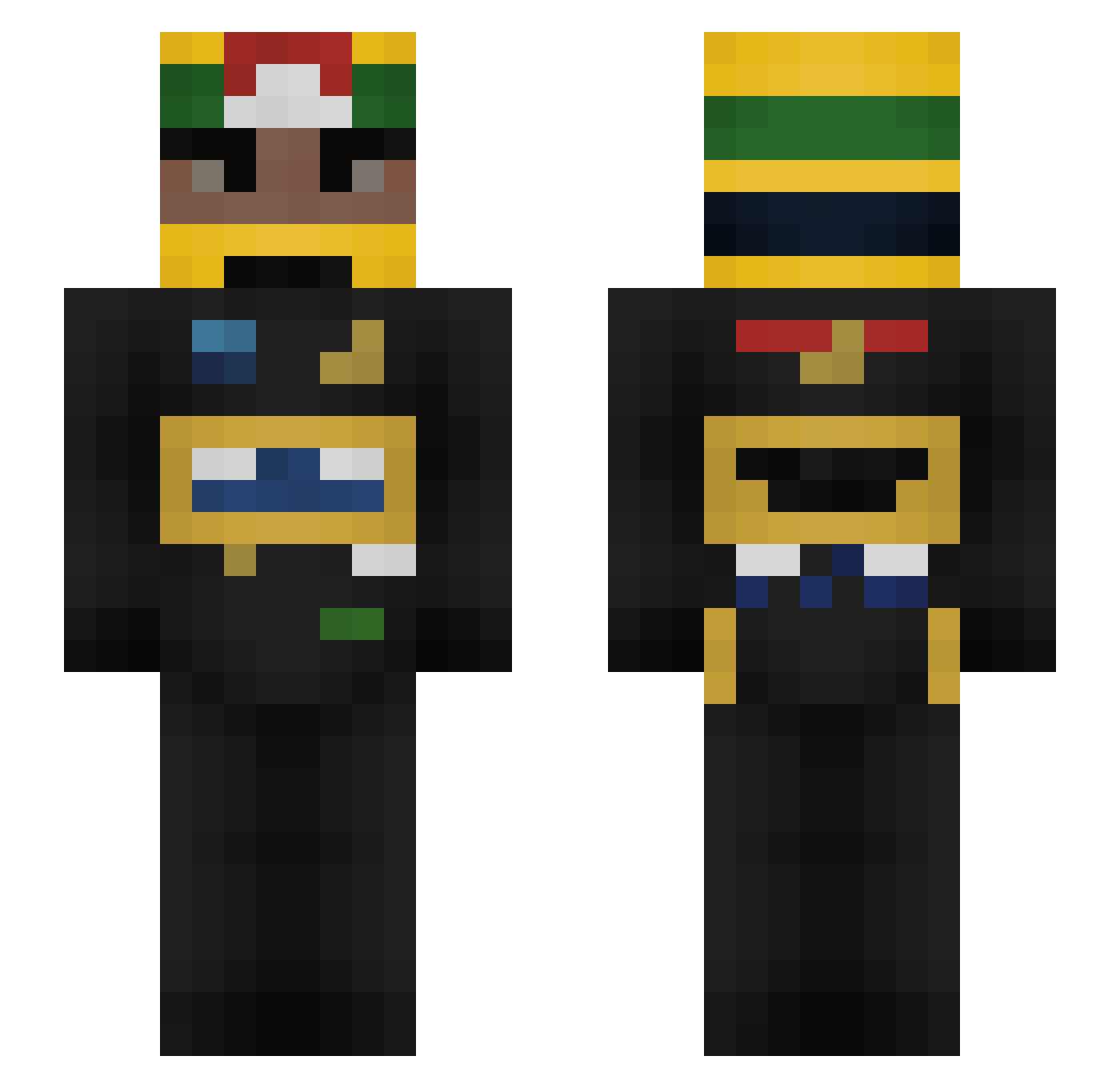 tano01 Minecraft skin, front and back view