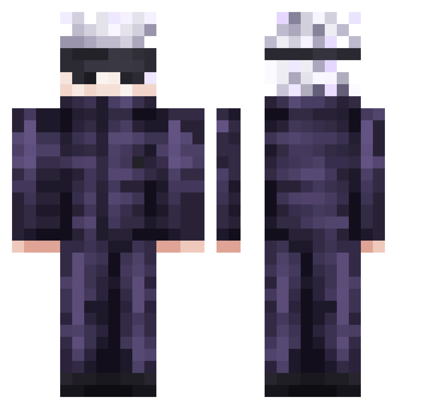 saucykazi Minecraft skin, front and back view