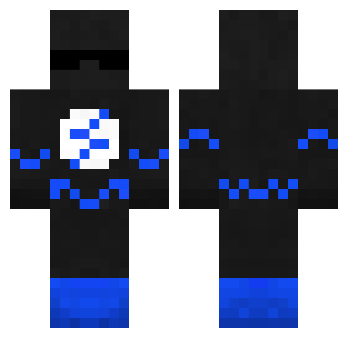 FamousNoKb Minecraft skin, front and back view