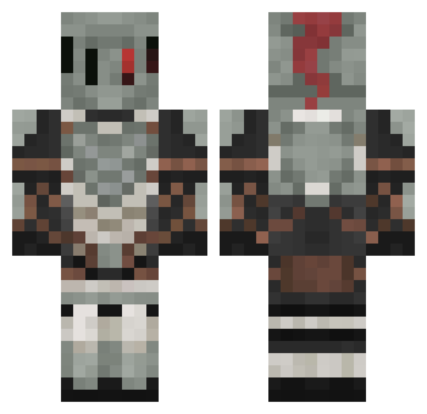 KaiserRoll3K_ Minecraft skin, front and back view