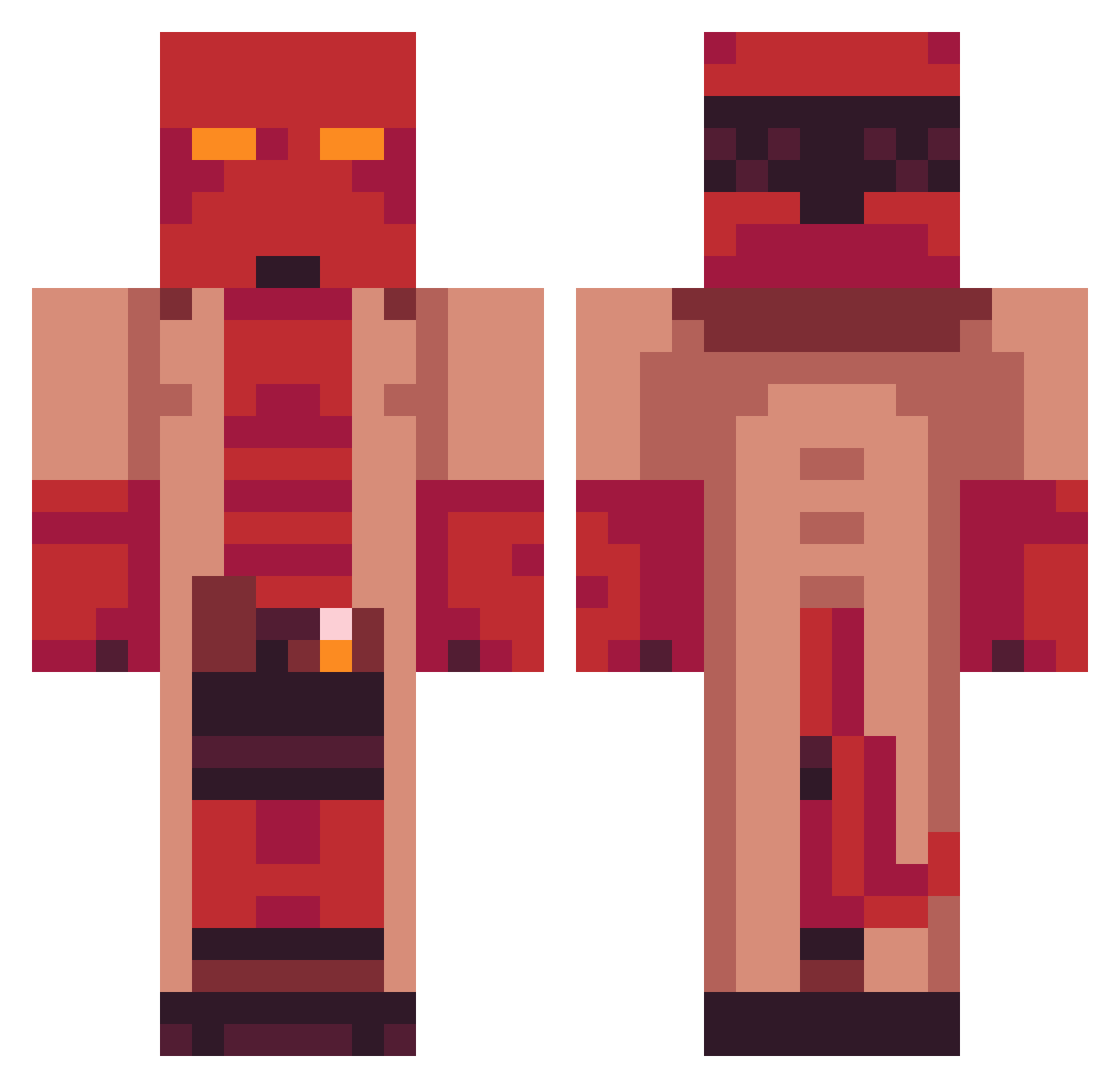 MrWal Minecraft skin, front and back view