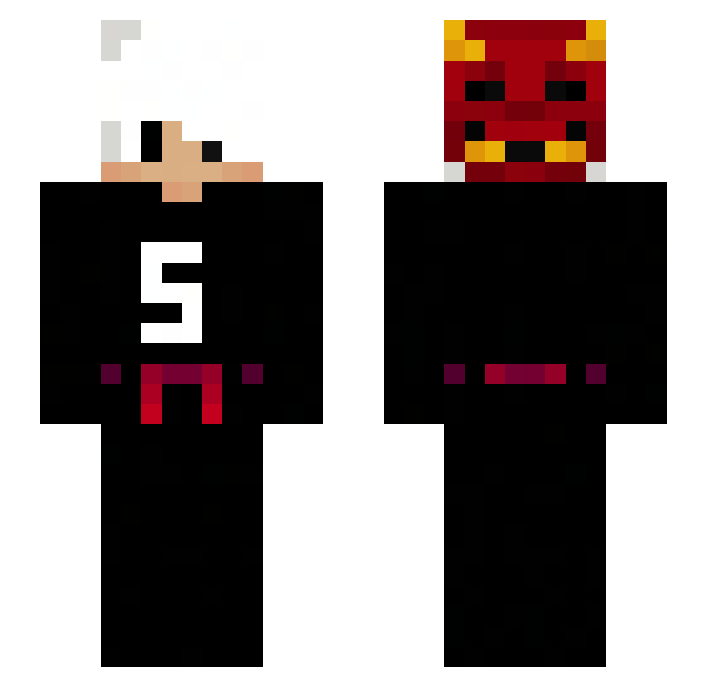 snowy0_ Minecraft skin, front and back view