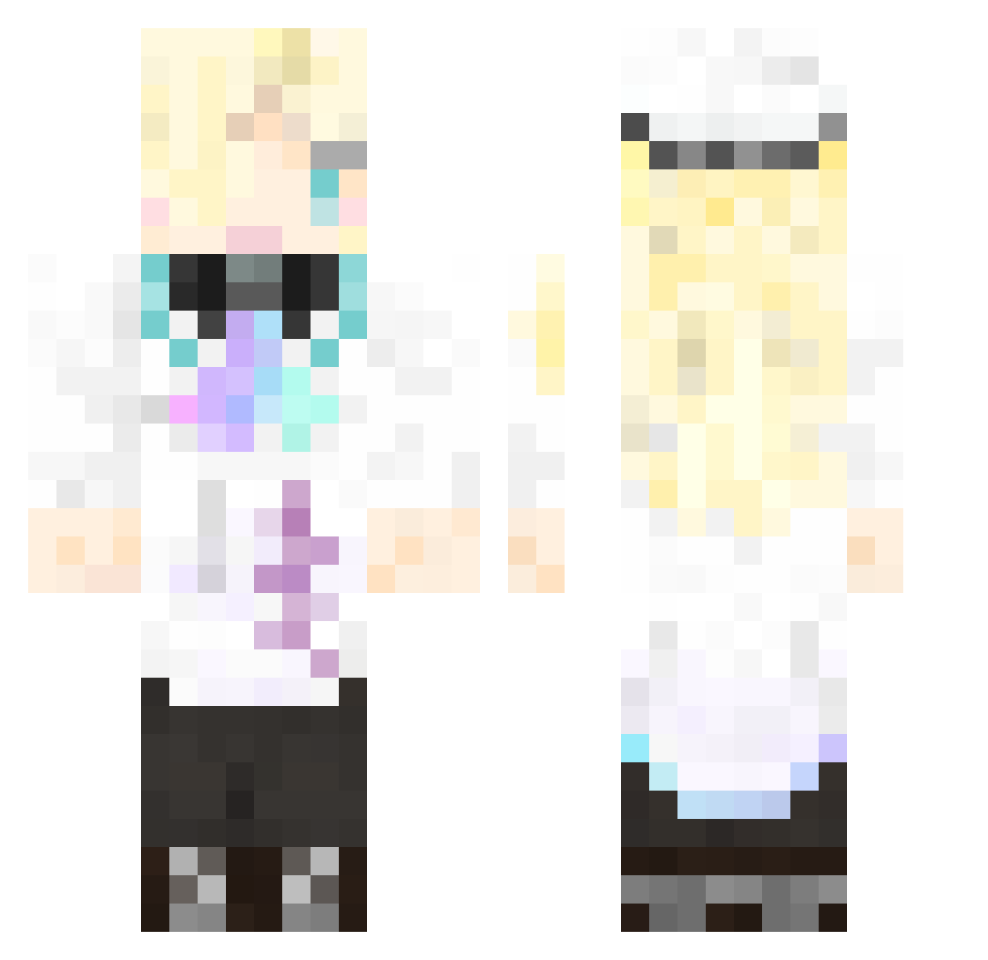 Mariaori Minecraft skin, front and back view