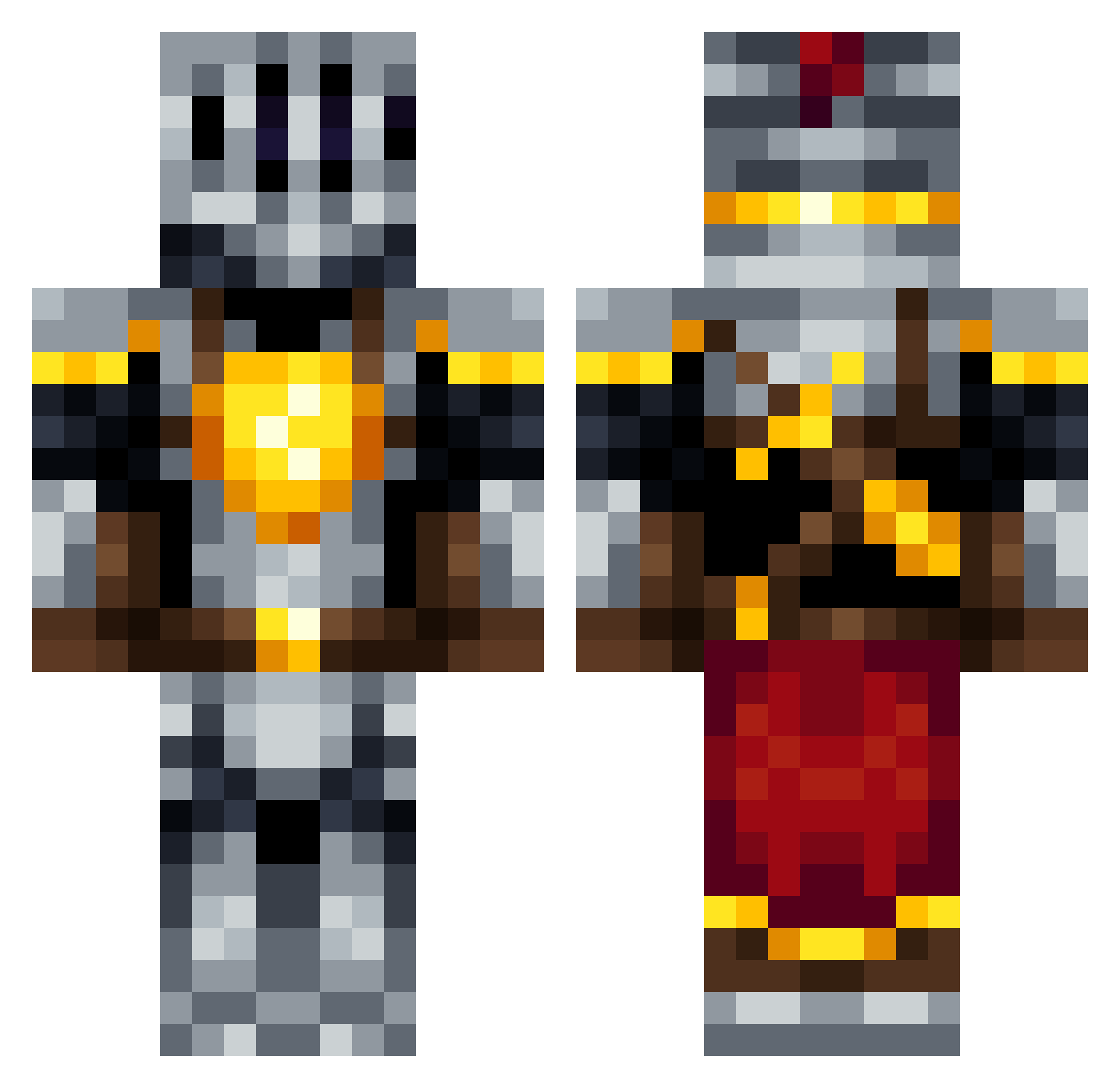 Jil_Peok_E Minecraft skin, front and back view