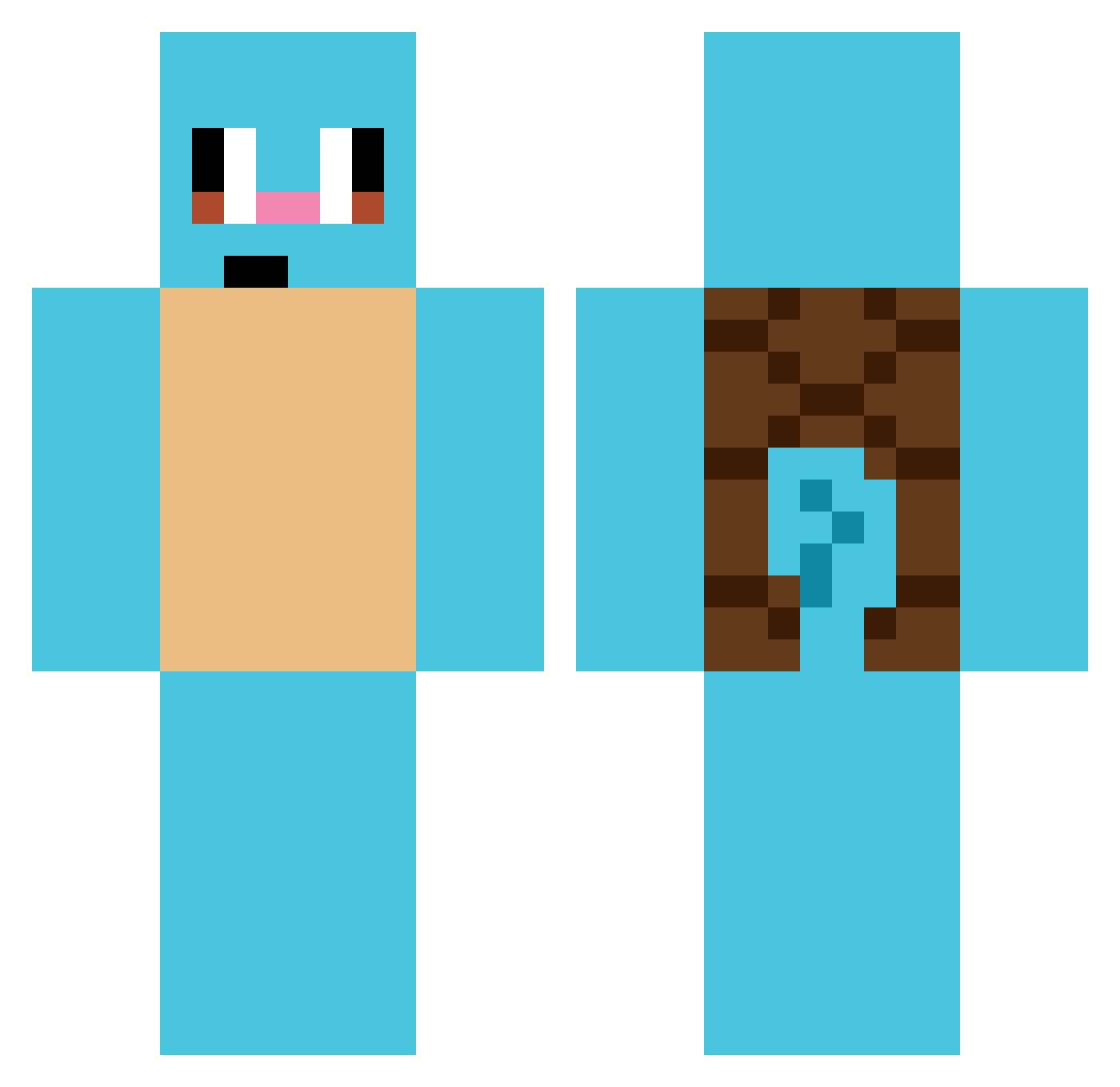 Fribe3146 Minecraft skin, front and back view