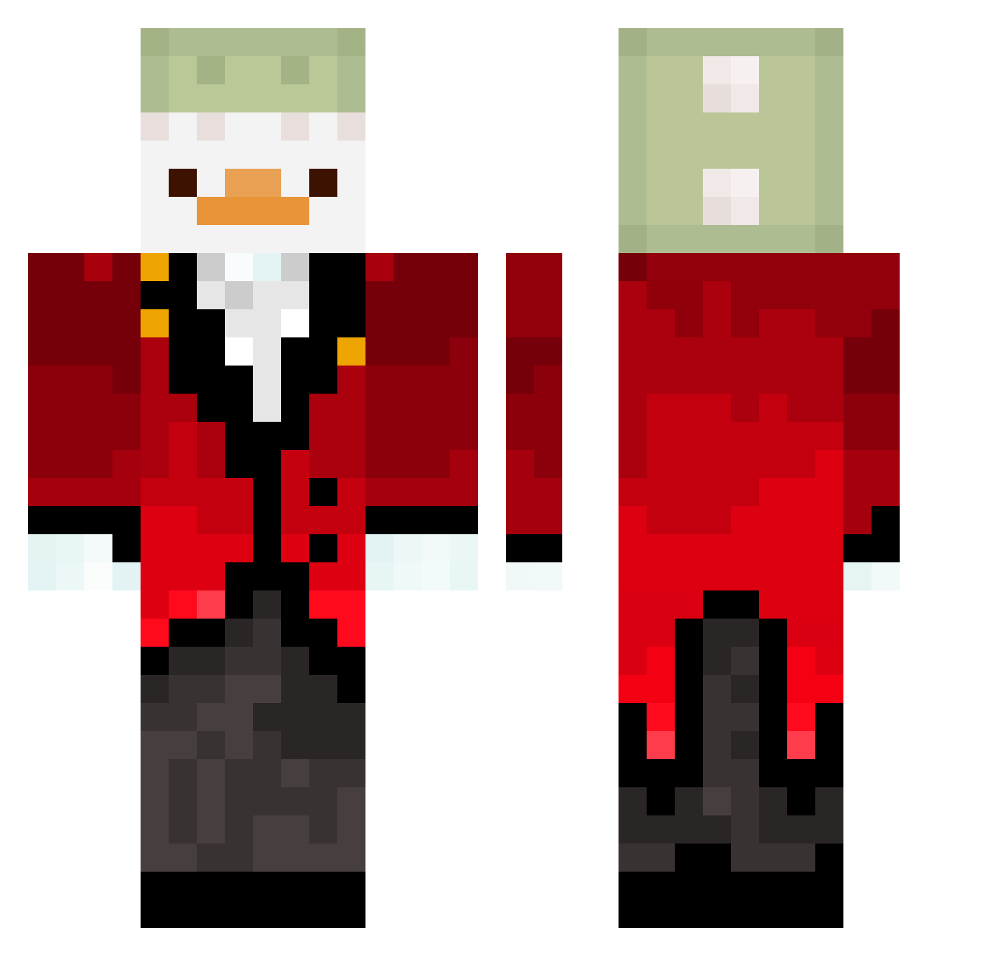 OfficeJetPro365x Minecraft skin, front and back view
