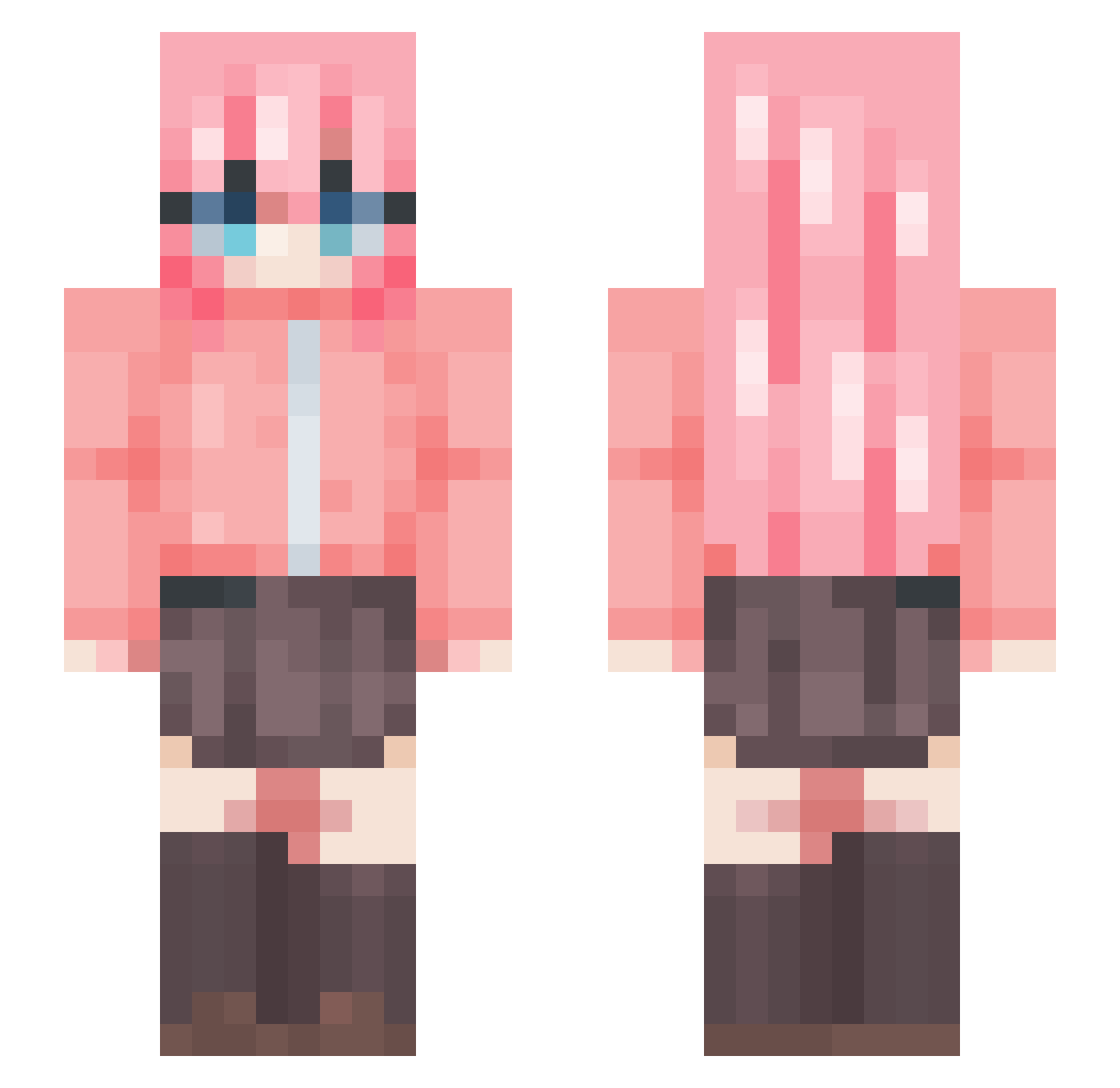 lakeybc Minecraft skin, front and back view