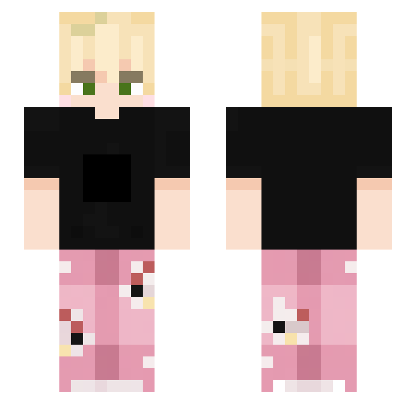 chase1895 Minecraft skin, front and back view