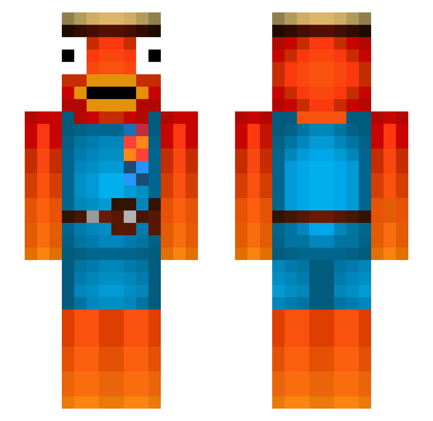 Paulitho Minecraft skin, front and back view