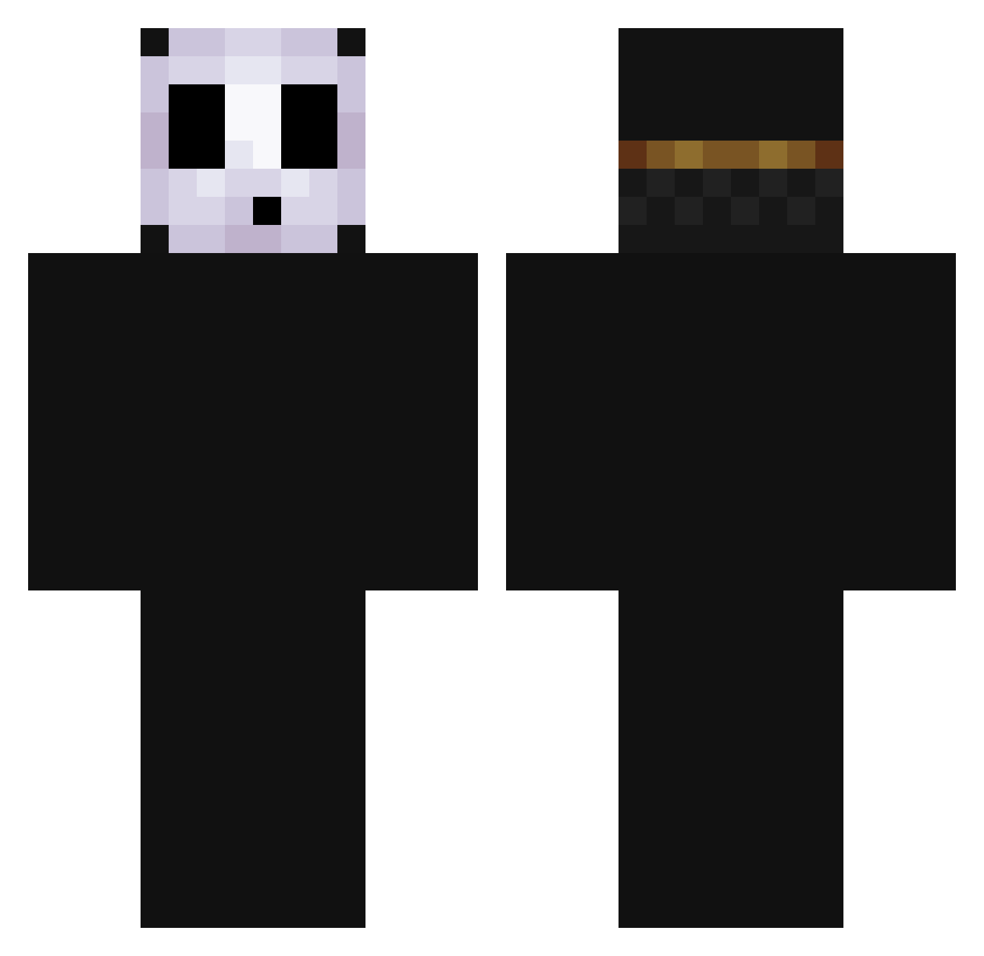dlyrake Minecraft skin, front and back view