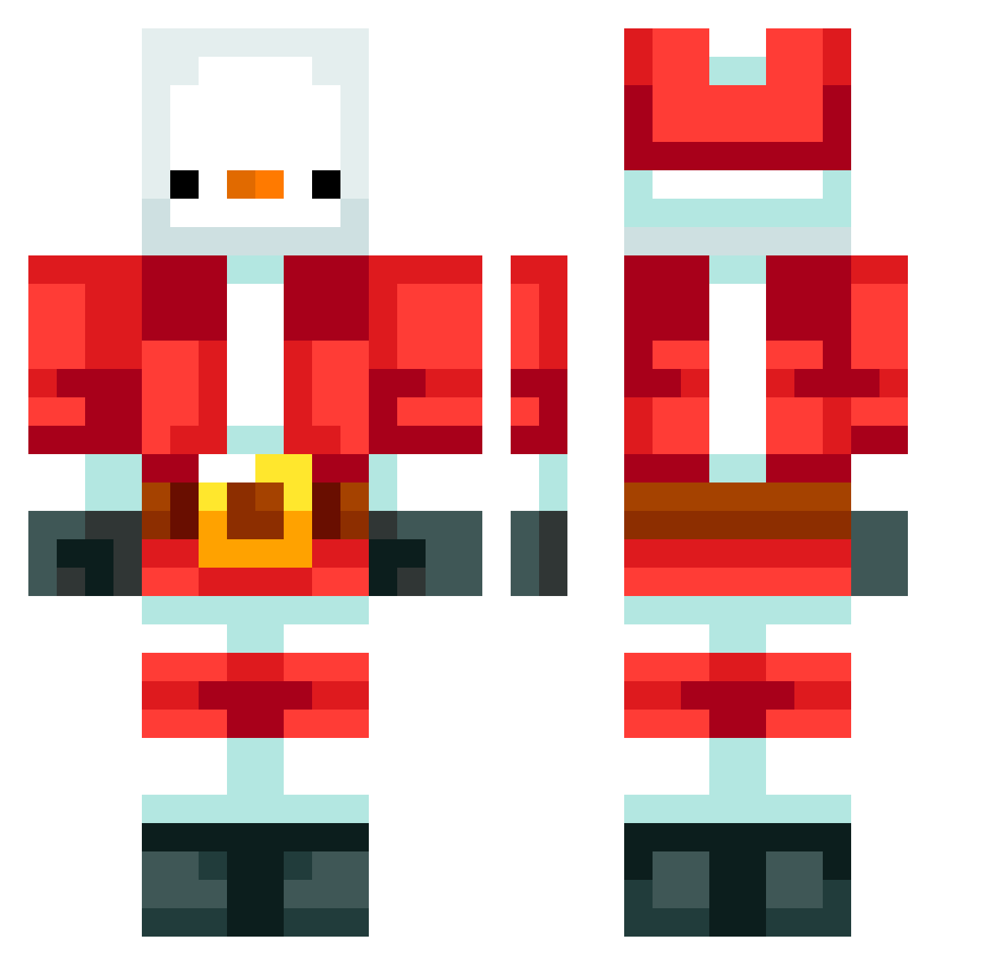 Pulsive_ Minecraft skin, front and back view