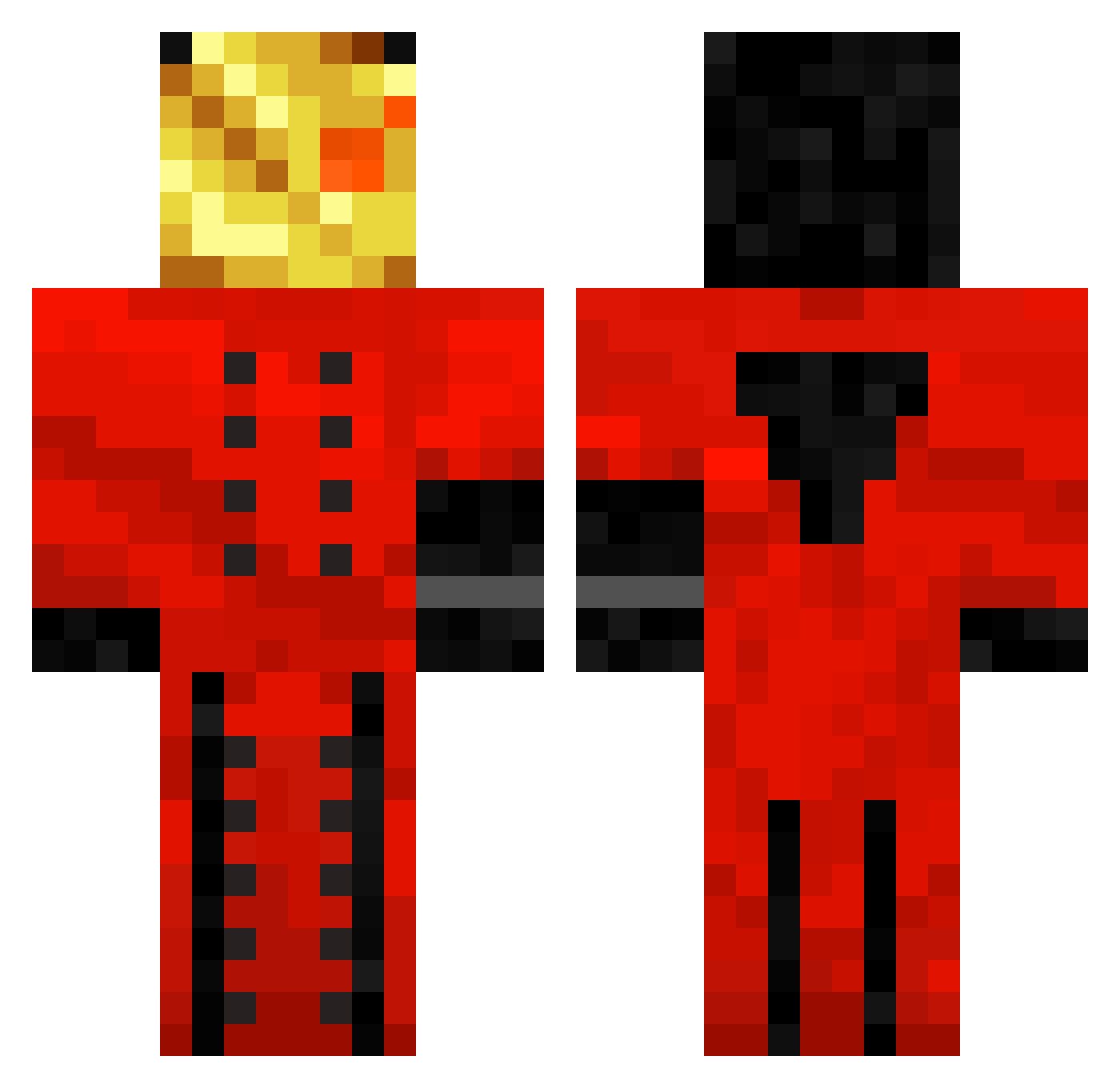 MyDarkpredator Minecraft skin, front and back view