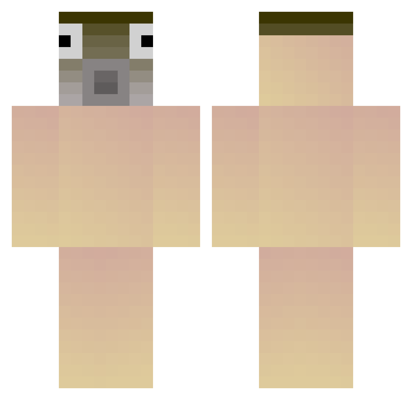 Wolie Minecraft skin, front and back view