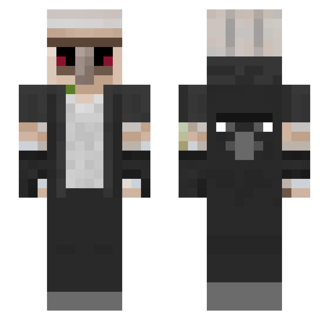 KplayPro Minecraft skin, front and back view